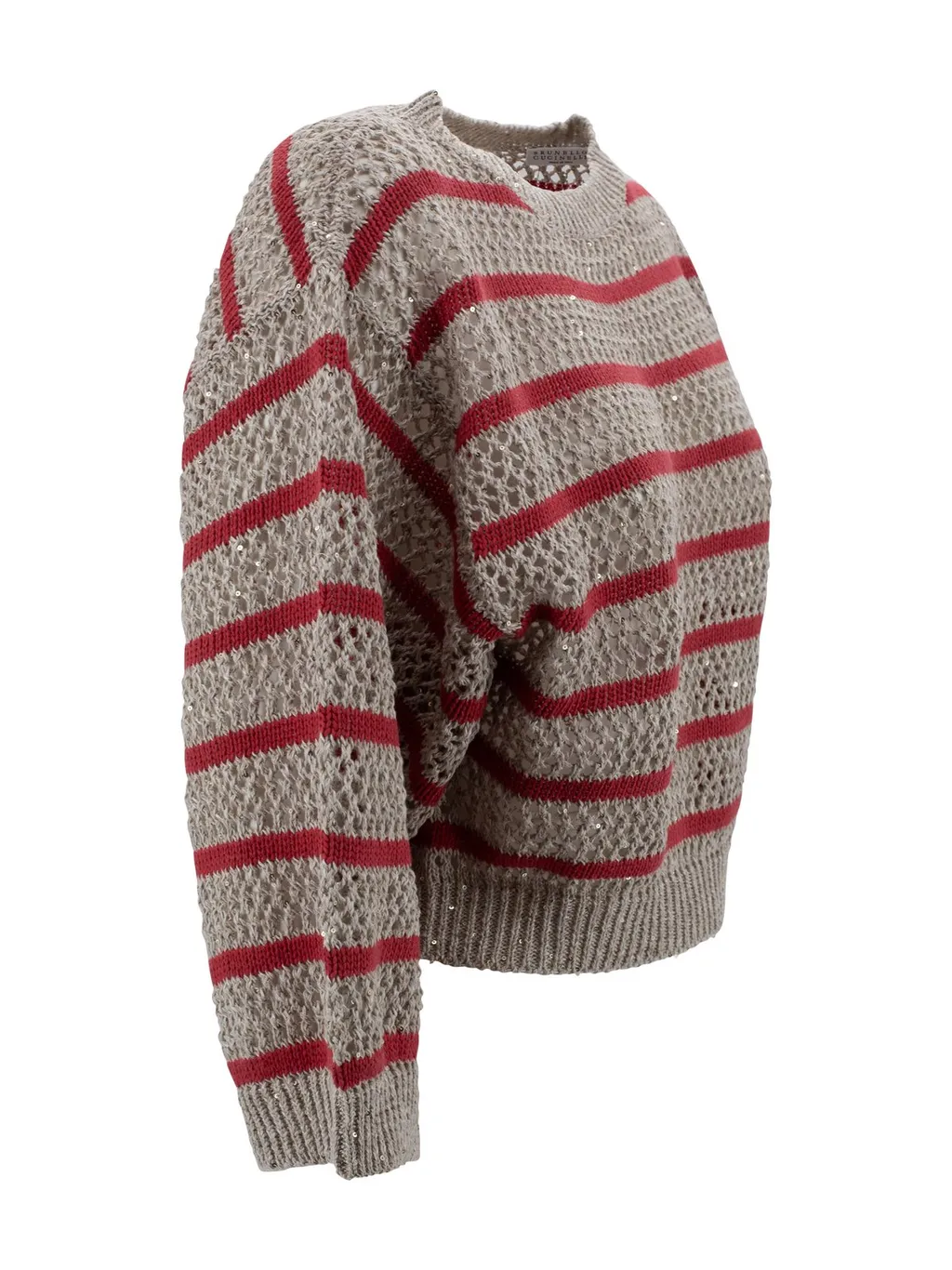 Dazzling Striped Net Jumper