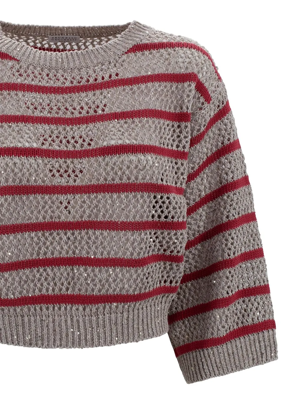 Dazzling Striped Net Jumper