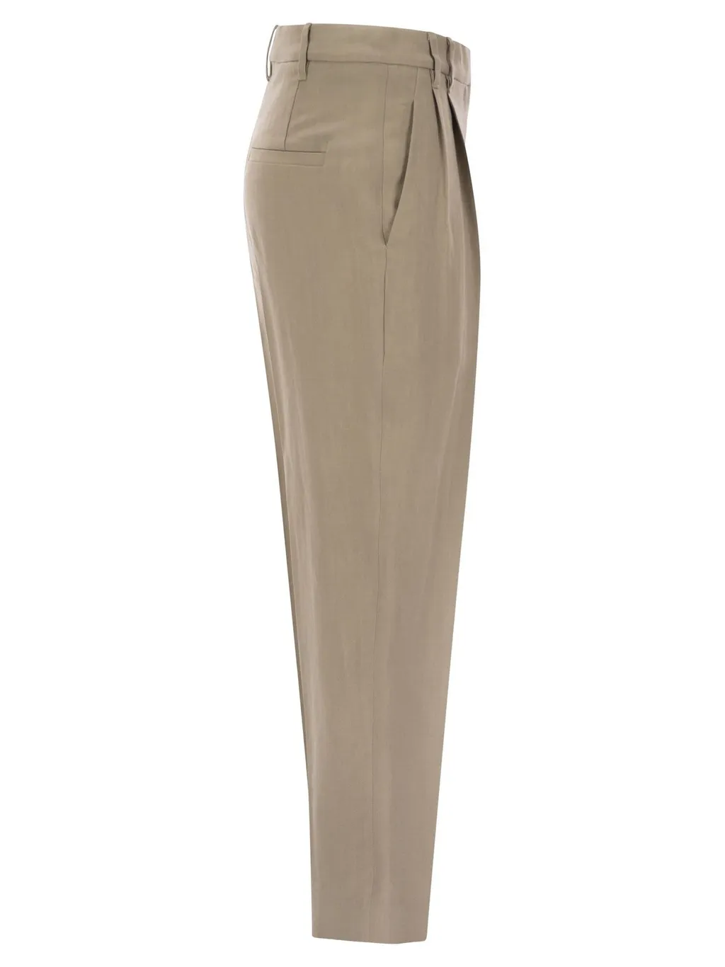 Straight-Leg Pleated Pants