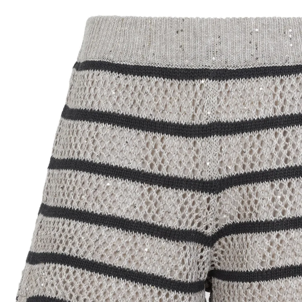 Striped Knitted Shorts