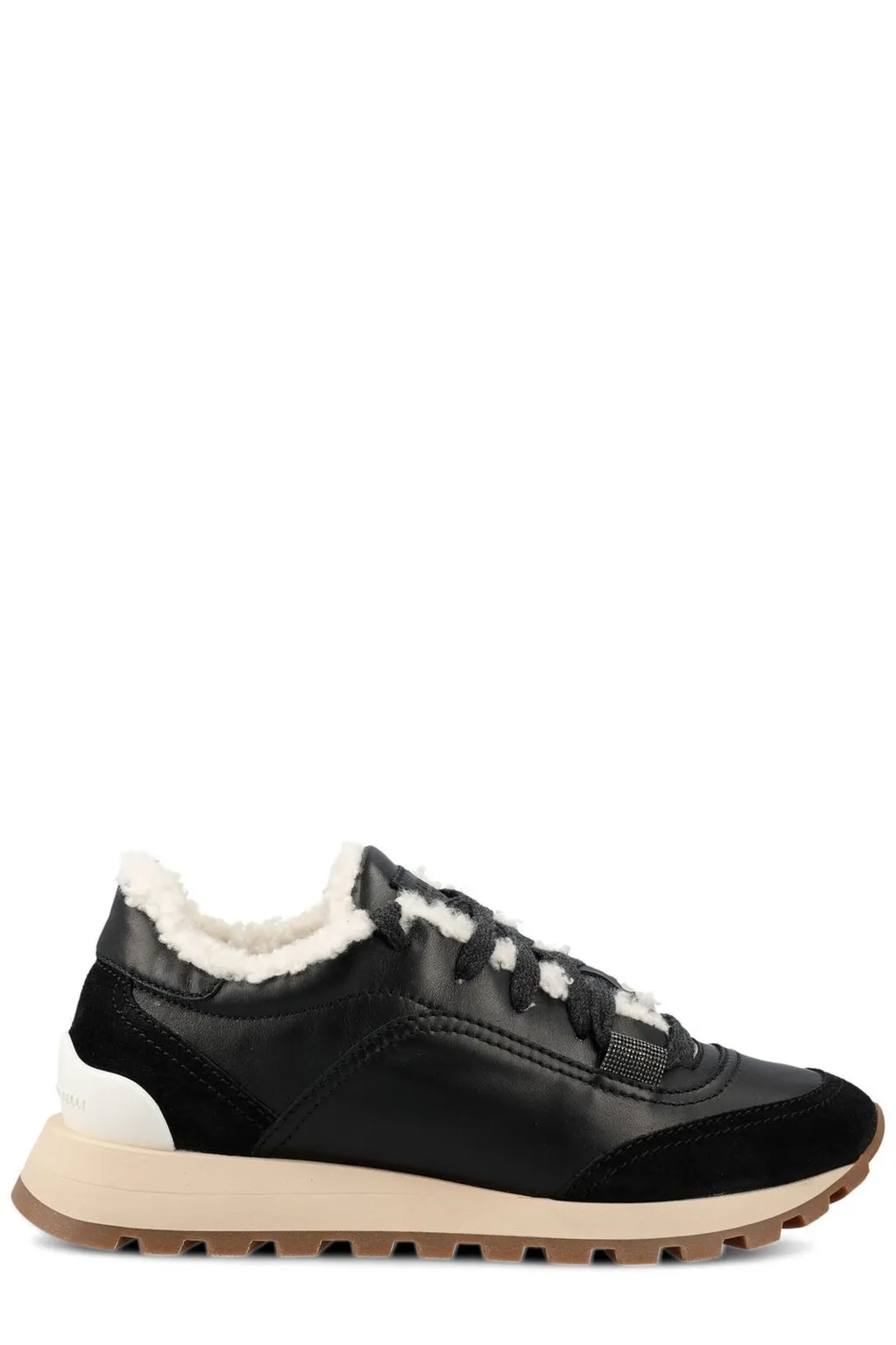 Shearling Lace-Up Sneakers