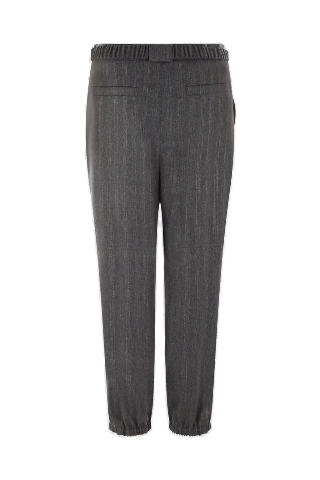 Belted-Waist Ankle Zipped Trousers
