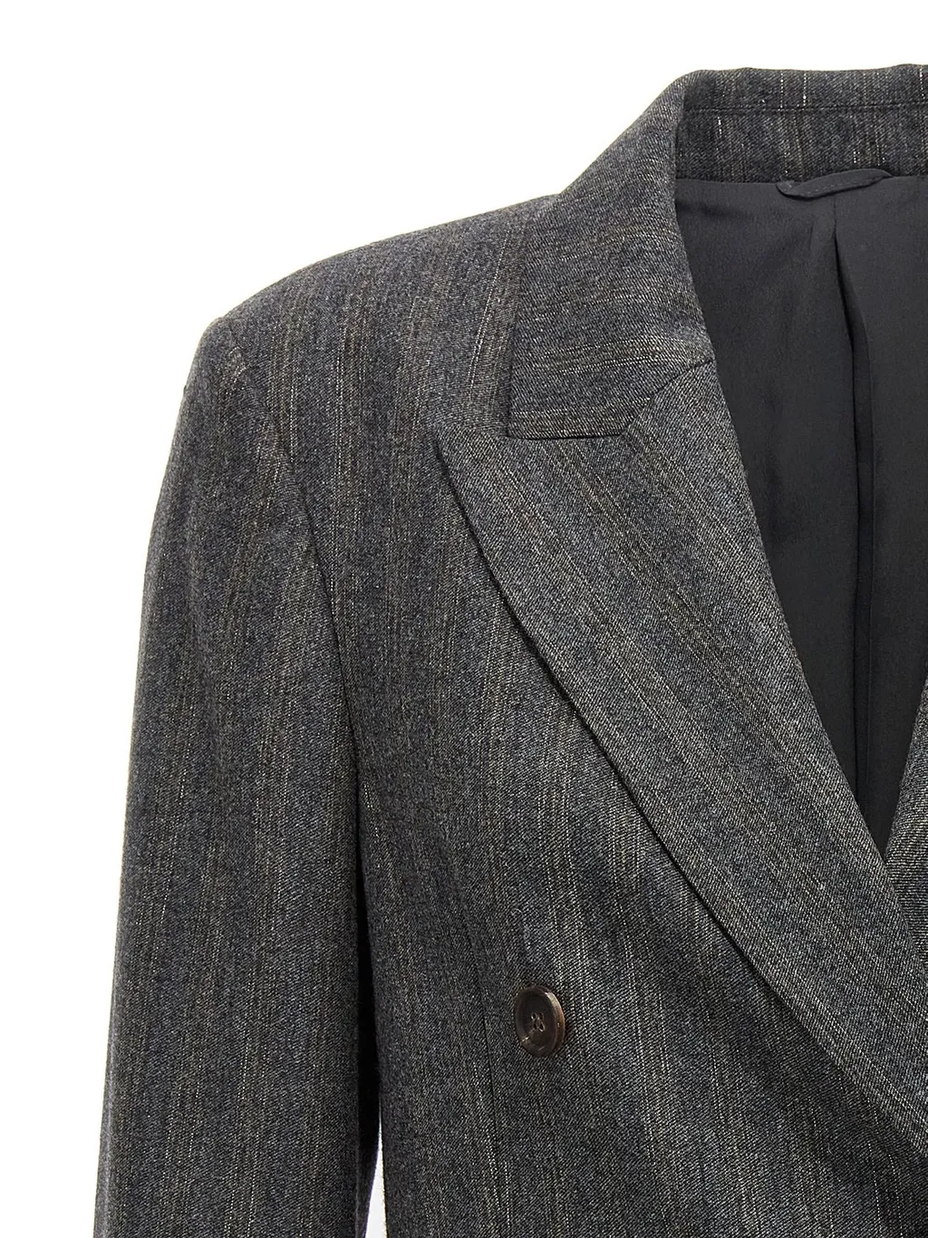 Striped Double-Breasted Blazer
