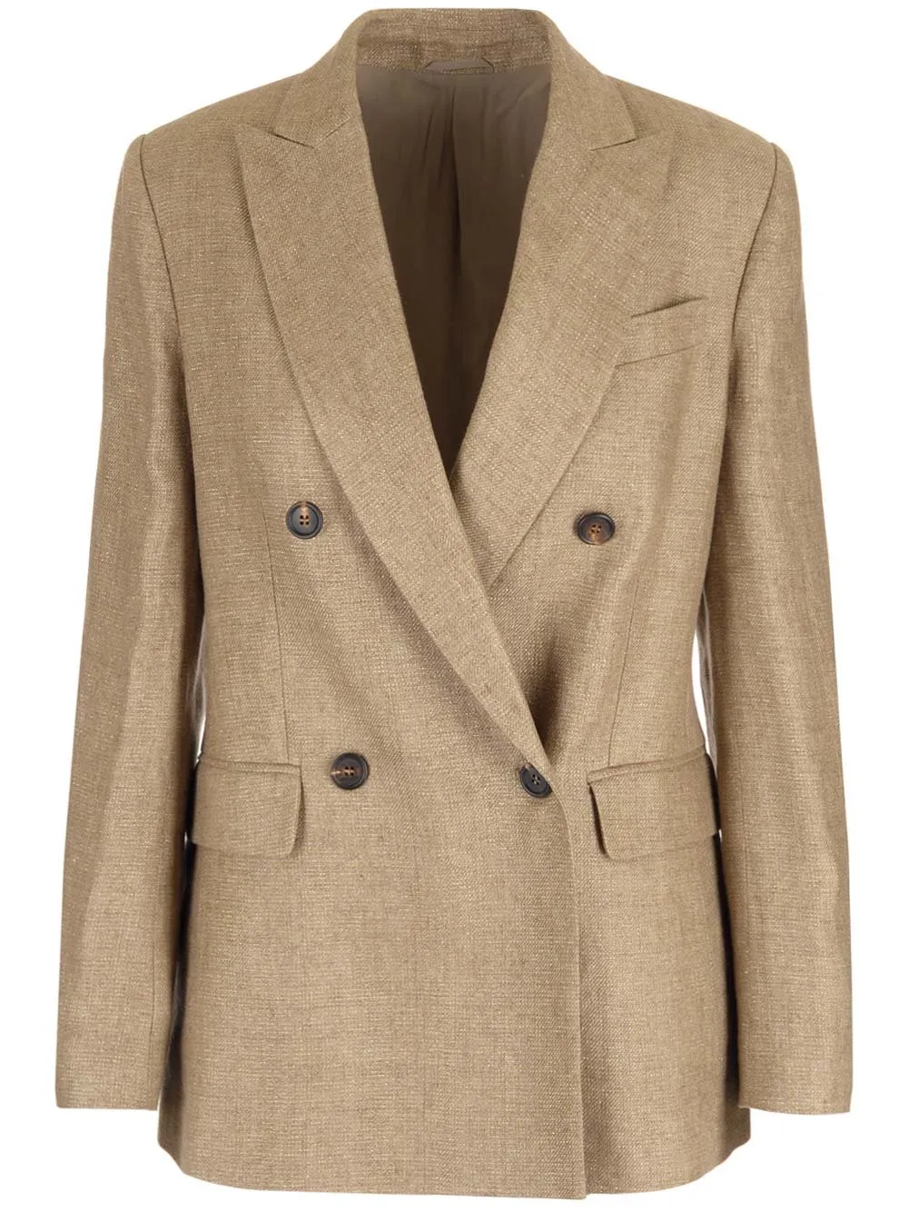 Double-Breasted Buttoned Blazer