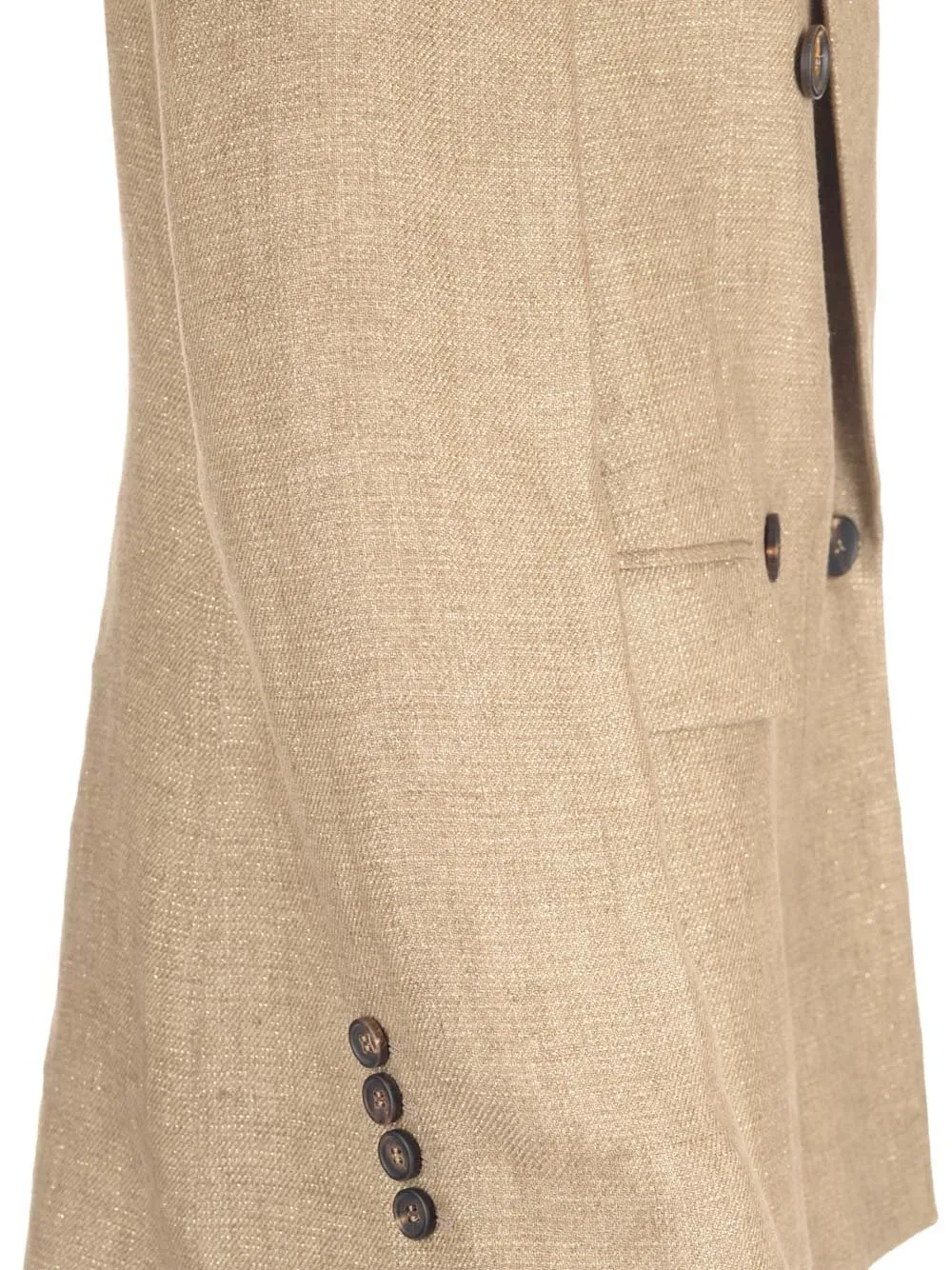 Double-Breasted Buttoned Blazer
