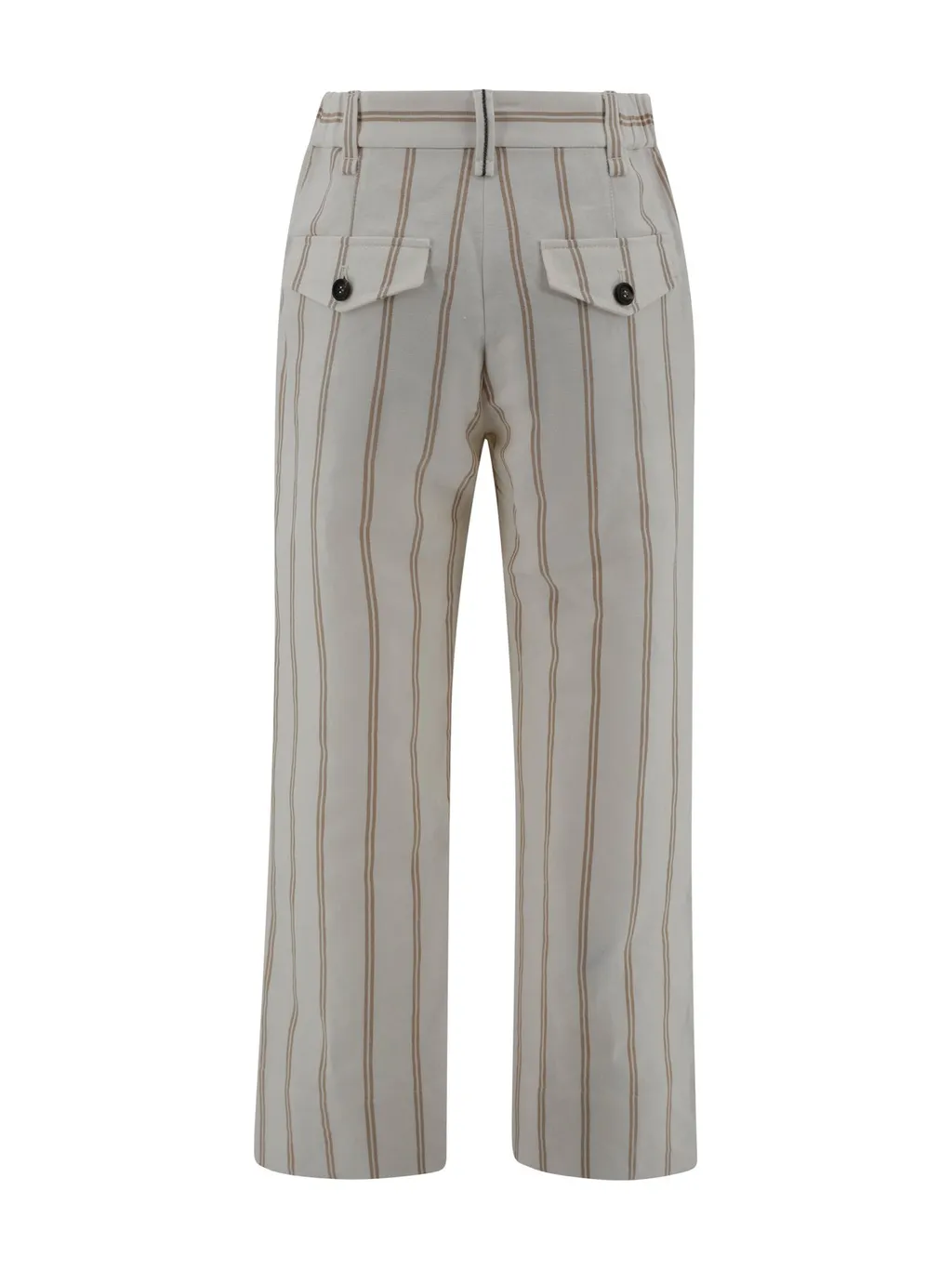Striped Straight-Leg Trousers