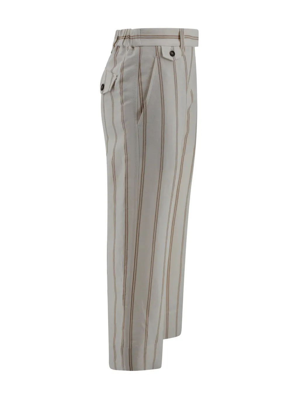 Striped Straight-Leg Trousers