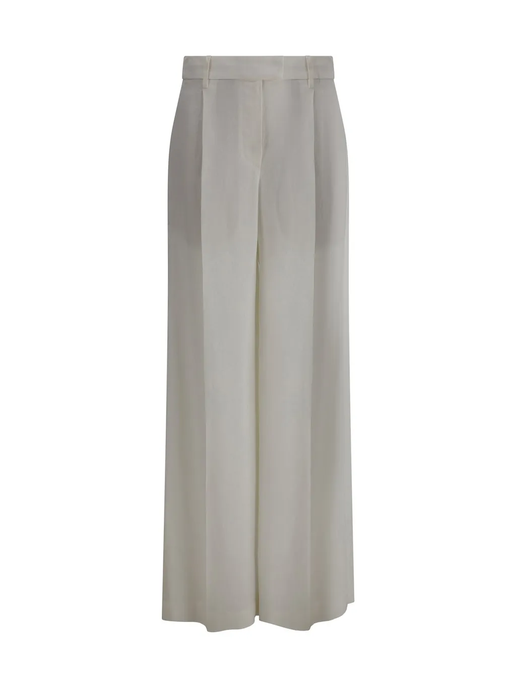 Fluid Twill Loose Pleated Trousers
