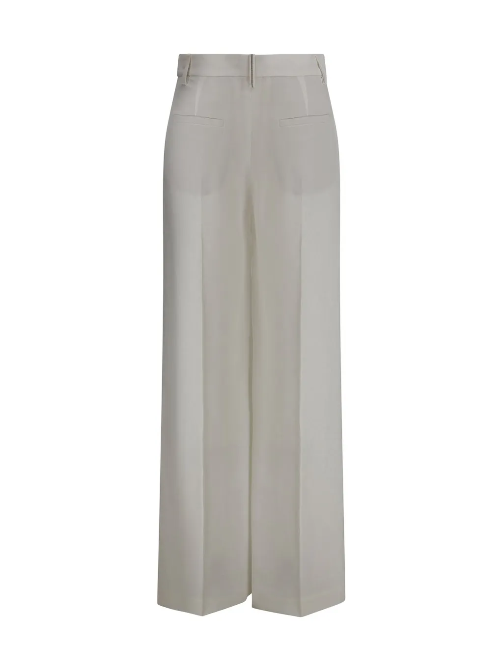 Fluid Twill Loose Pleated Trousers