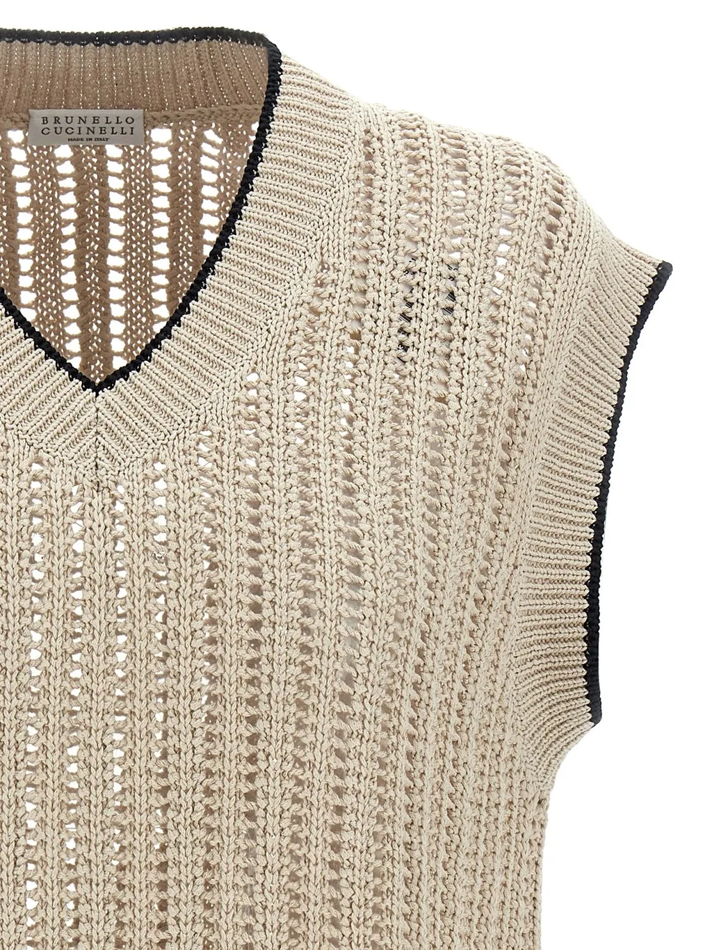 Openwork Rib Sweater Vest