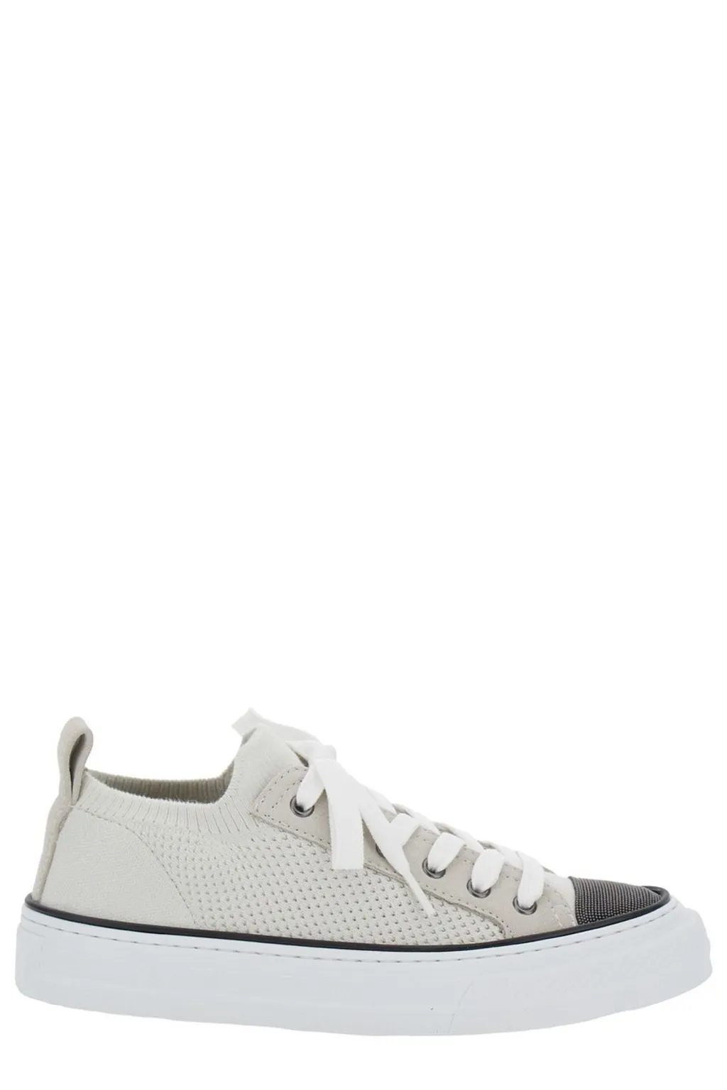Knitted Lace-Up Sneakers