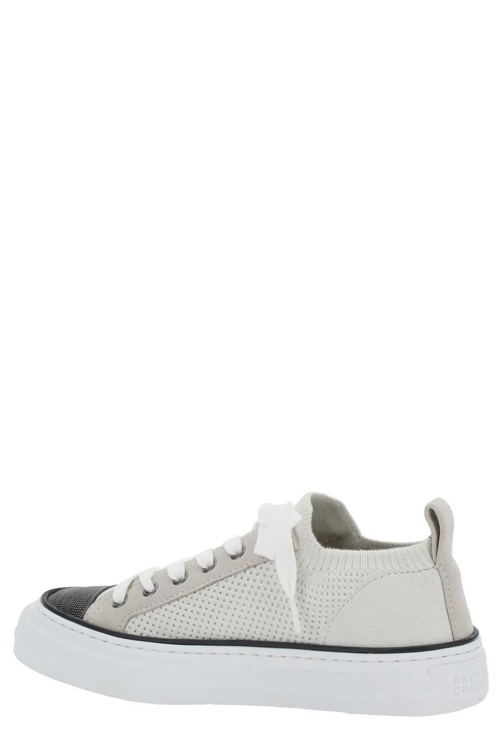 Knitted Lace-Up Sneakers
