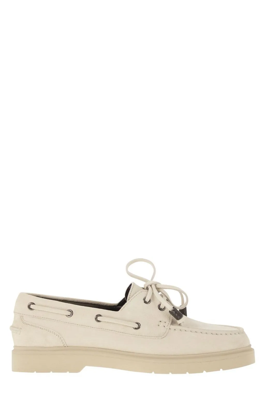 Monili-Chain Slip-On Boat Shoes