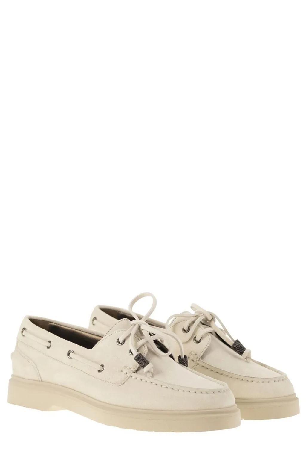 Monili-Chain Slip-On Boat Shoes