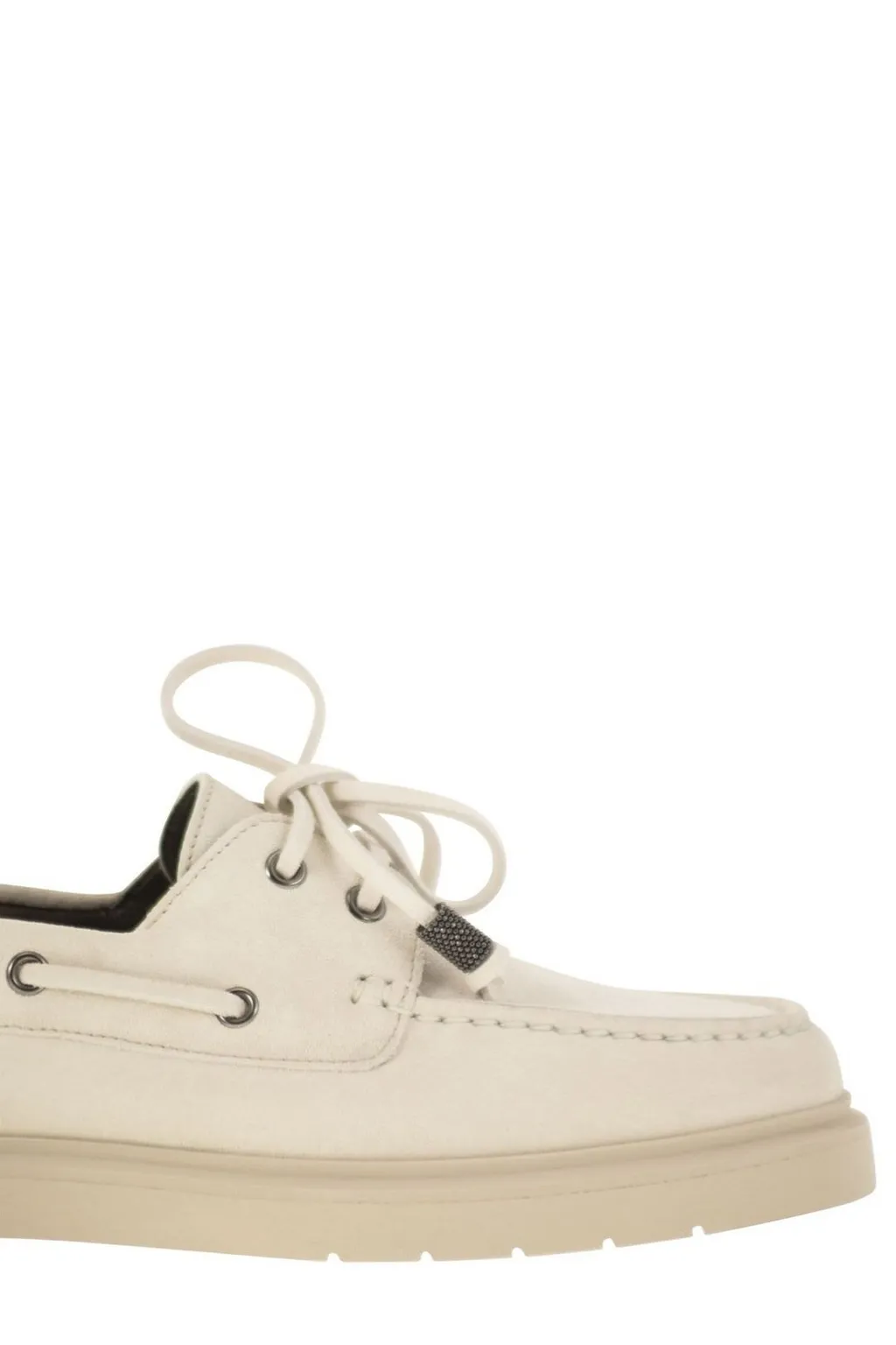 Monili-Chain Slip-On Boat Shoes