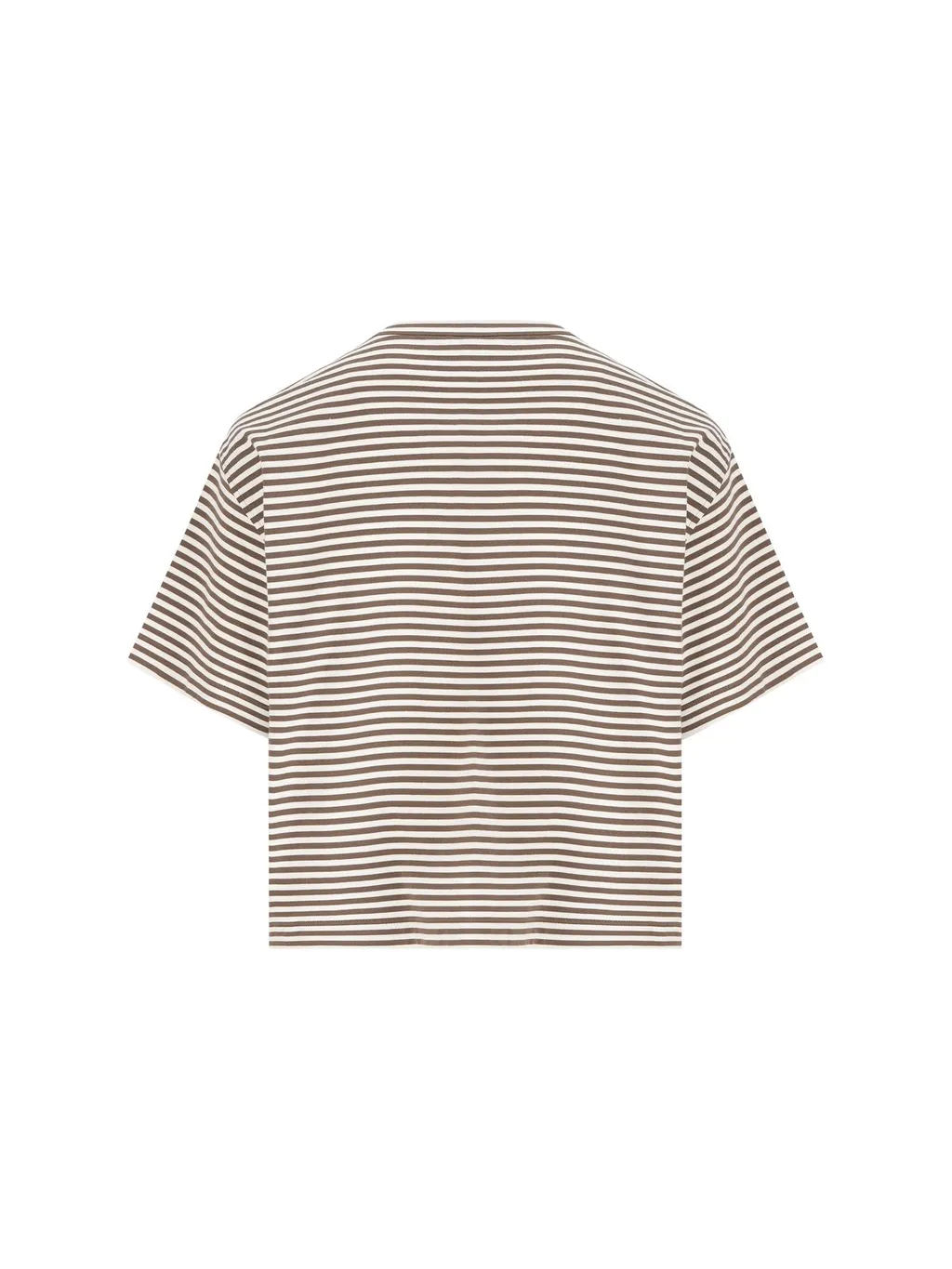 Striped Jersey Cropped T-Shirt
