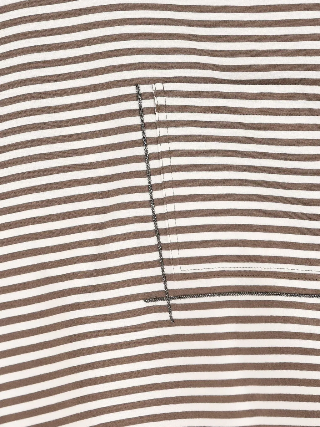 Striped Jersey Cropped T-Shirt