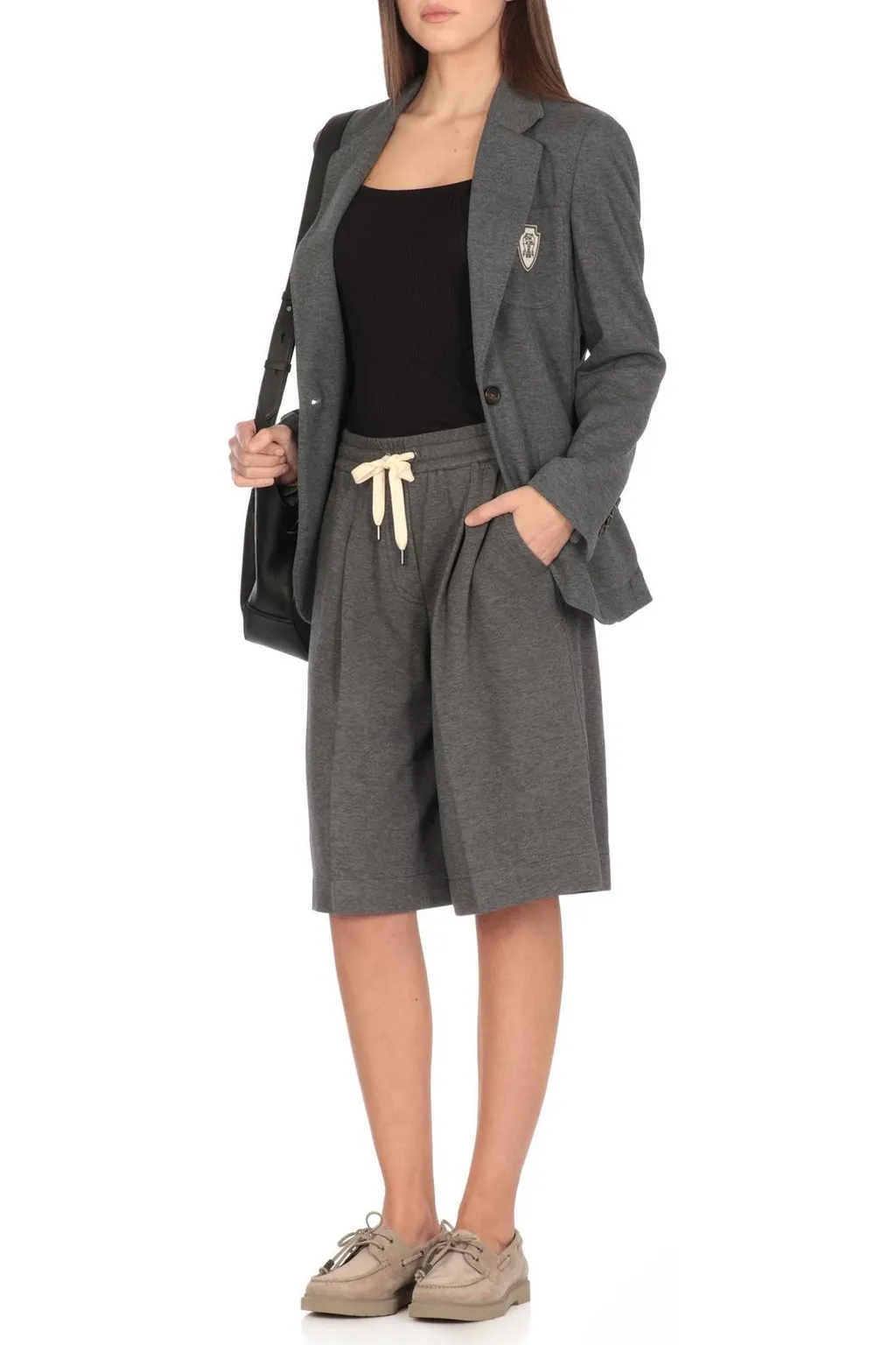 Logo Patch Single-Breasted Blazer