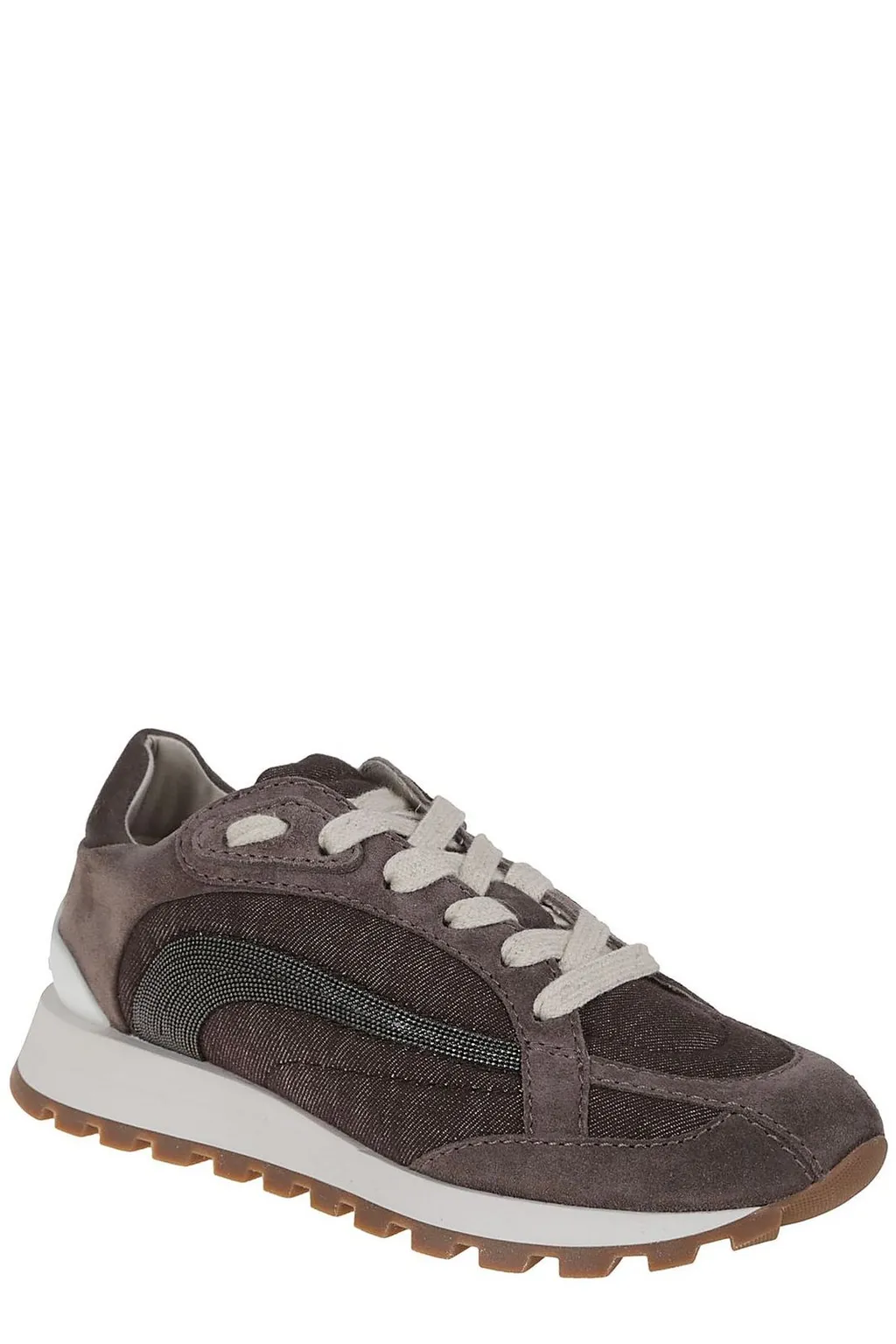 Embellished Lace-Up Sneakers