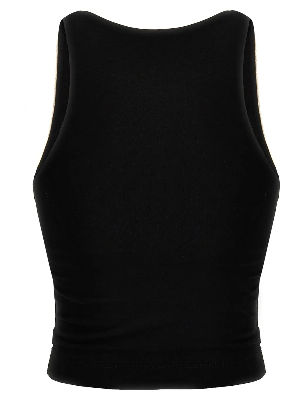 Bead Embellished Scoop-Neck Vest Top