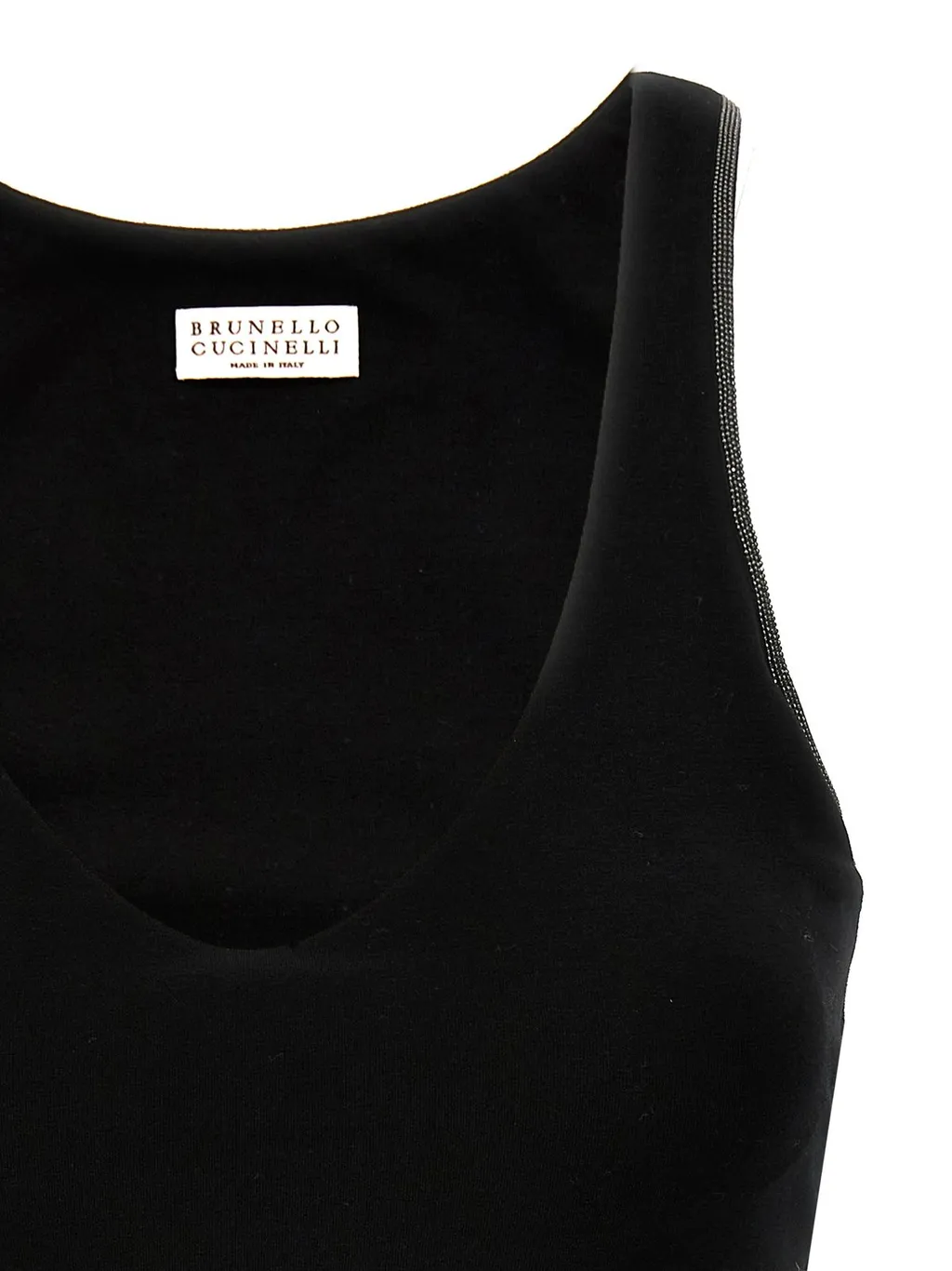 Bead Embellished Scoop-Neck Vest Top