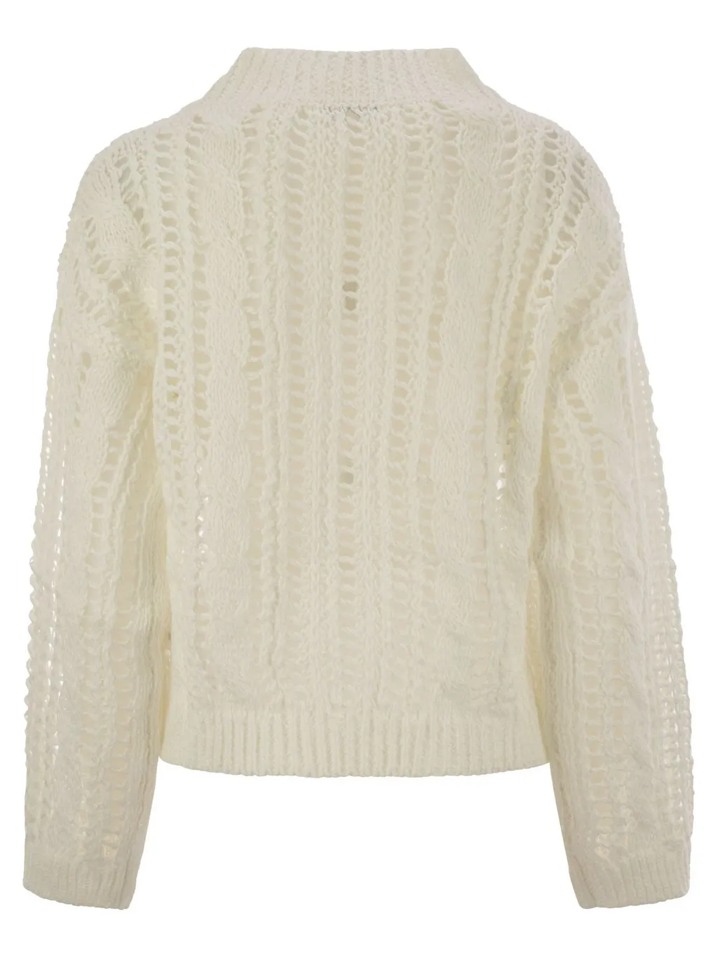 Cable-Knit Mesh Jumper