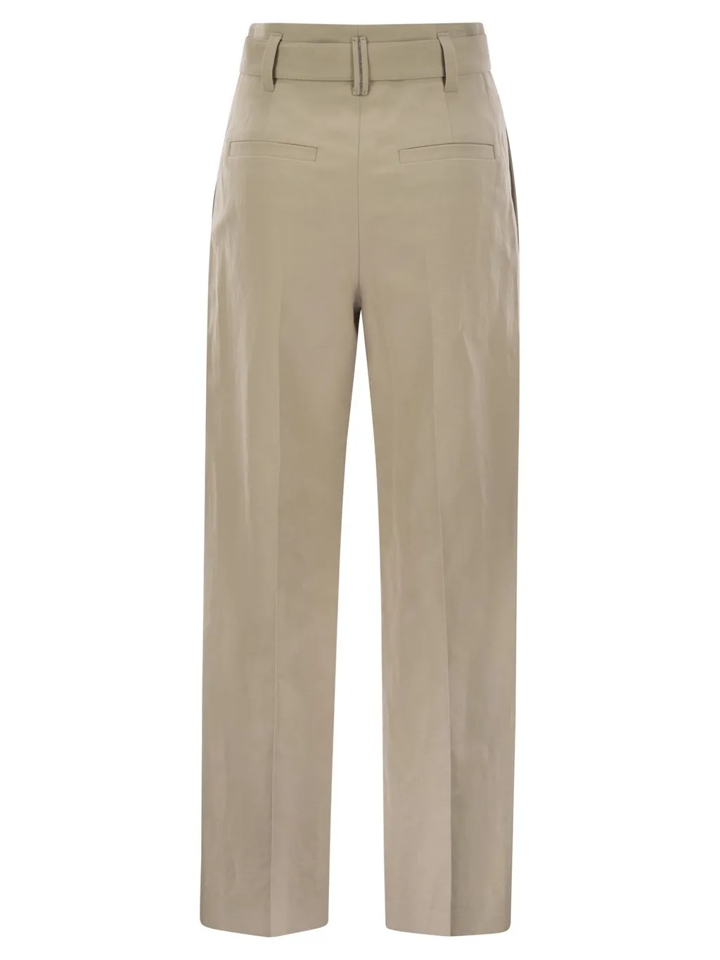 High-Waist Belted Trousers