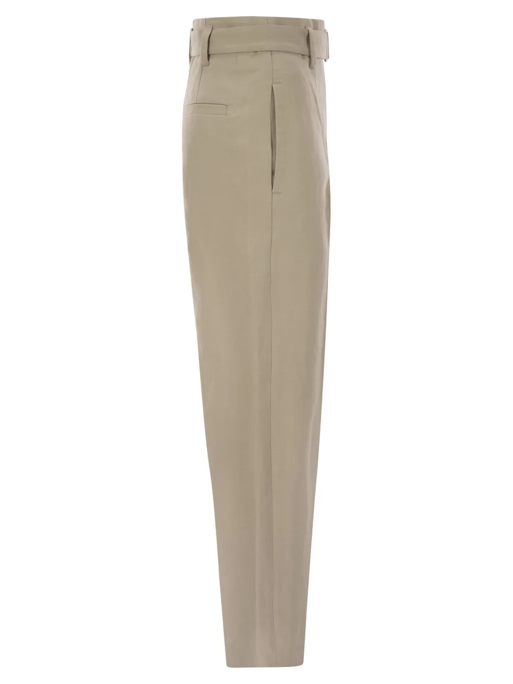 High-Waist Belted Trousers