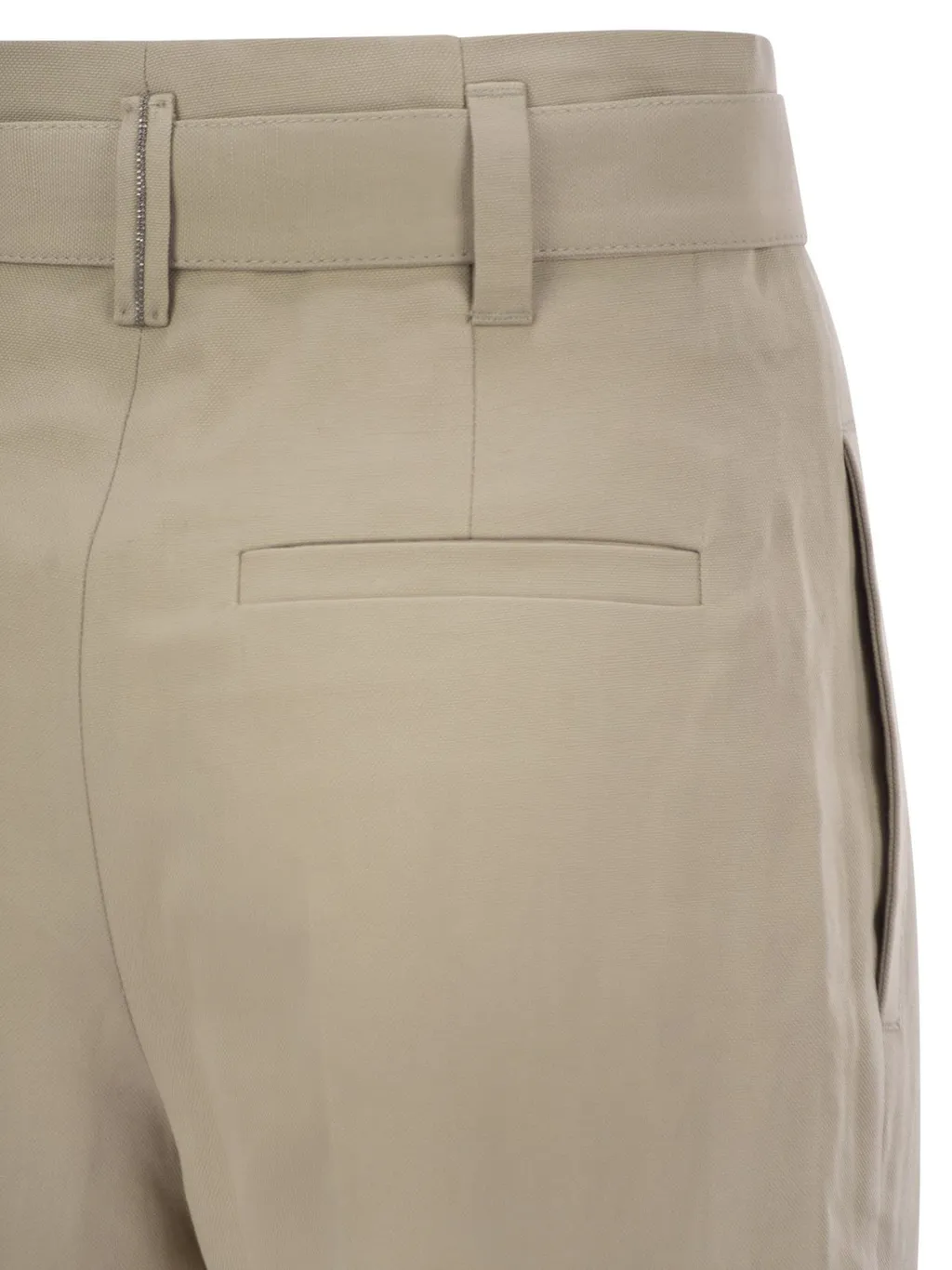 High-Waist Belted Trousers