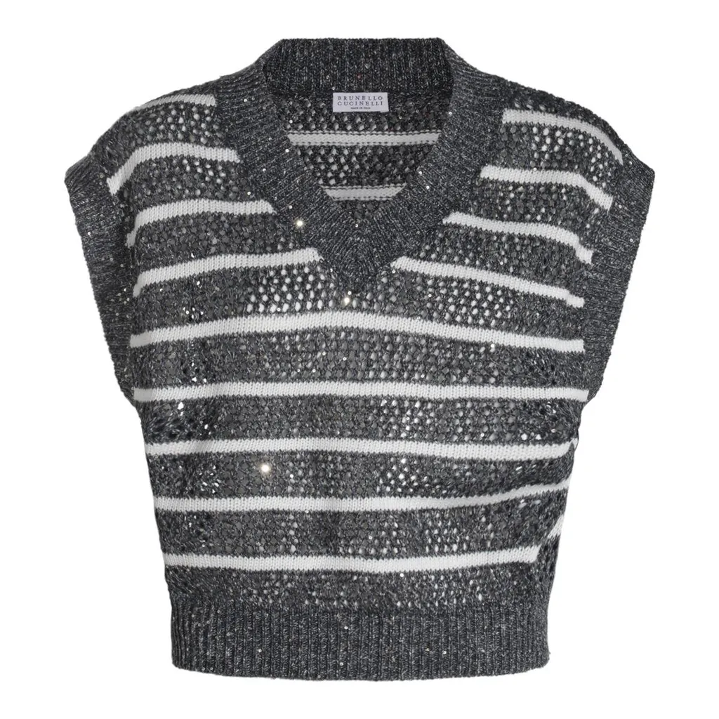 V-Neck Knitted Vest