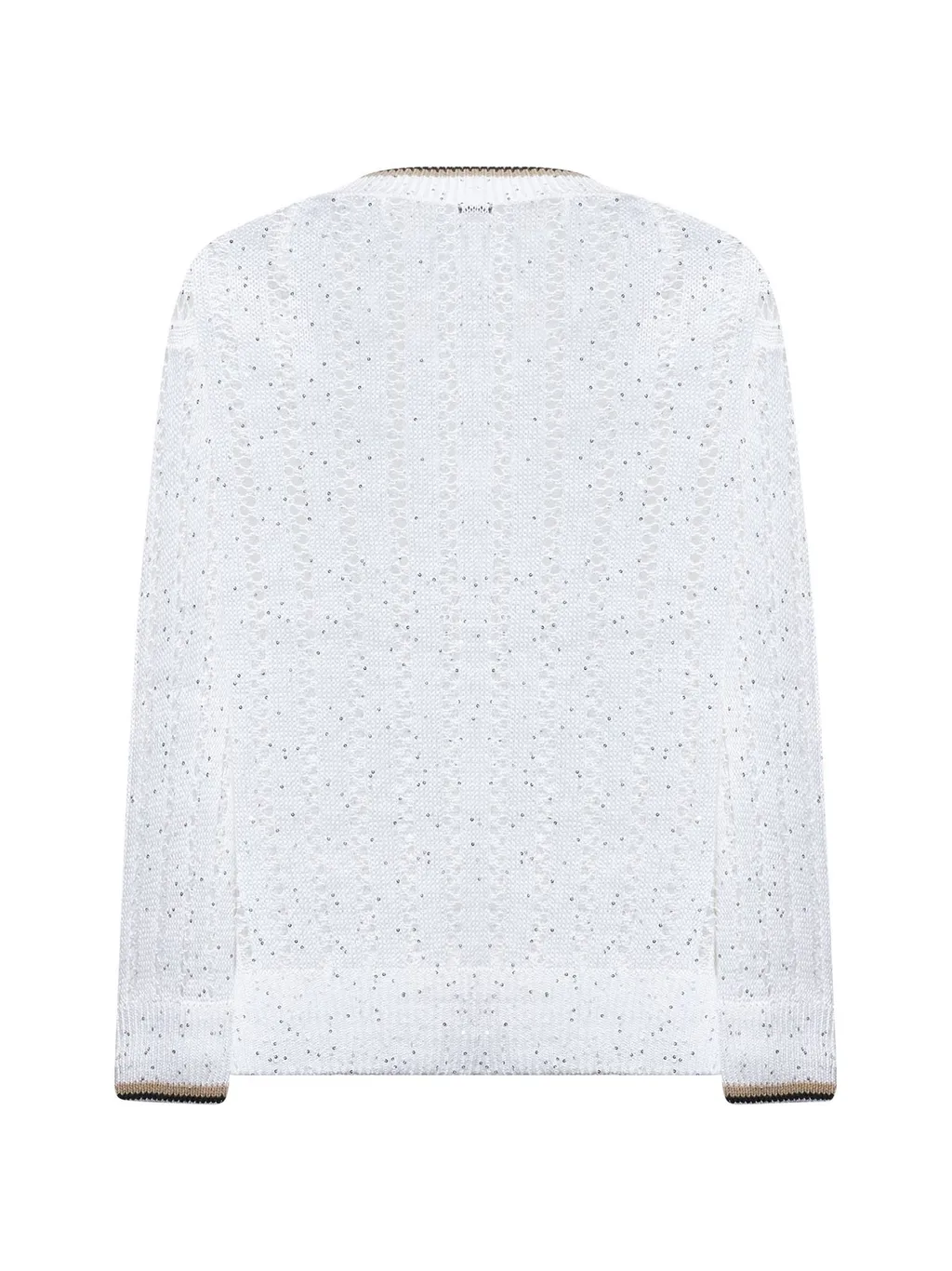 Embellished V-Neck Knitted Jumper
