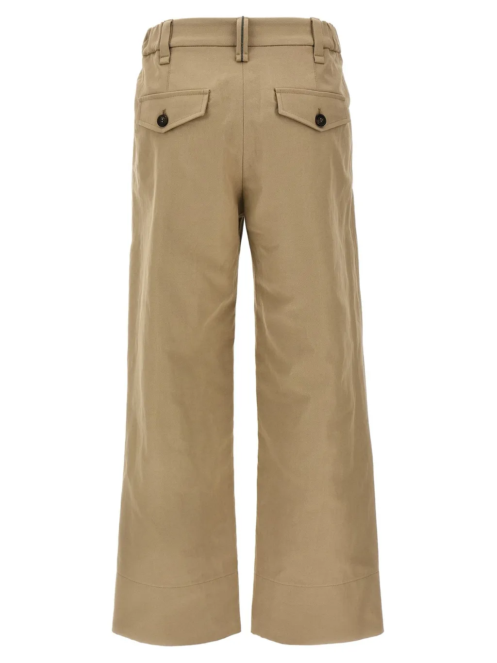Embellished Cropped Chino Trousers