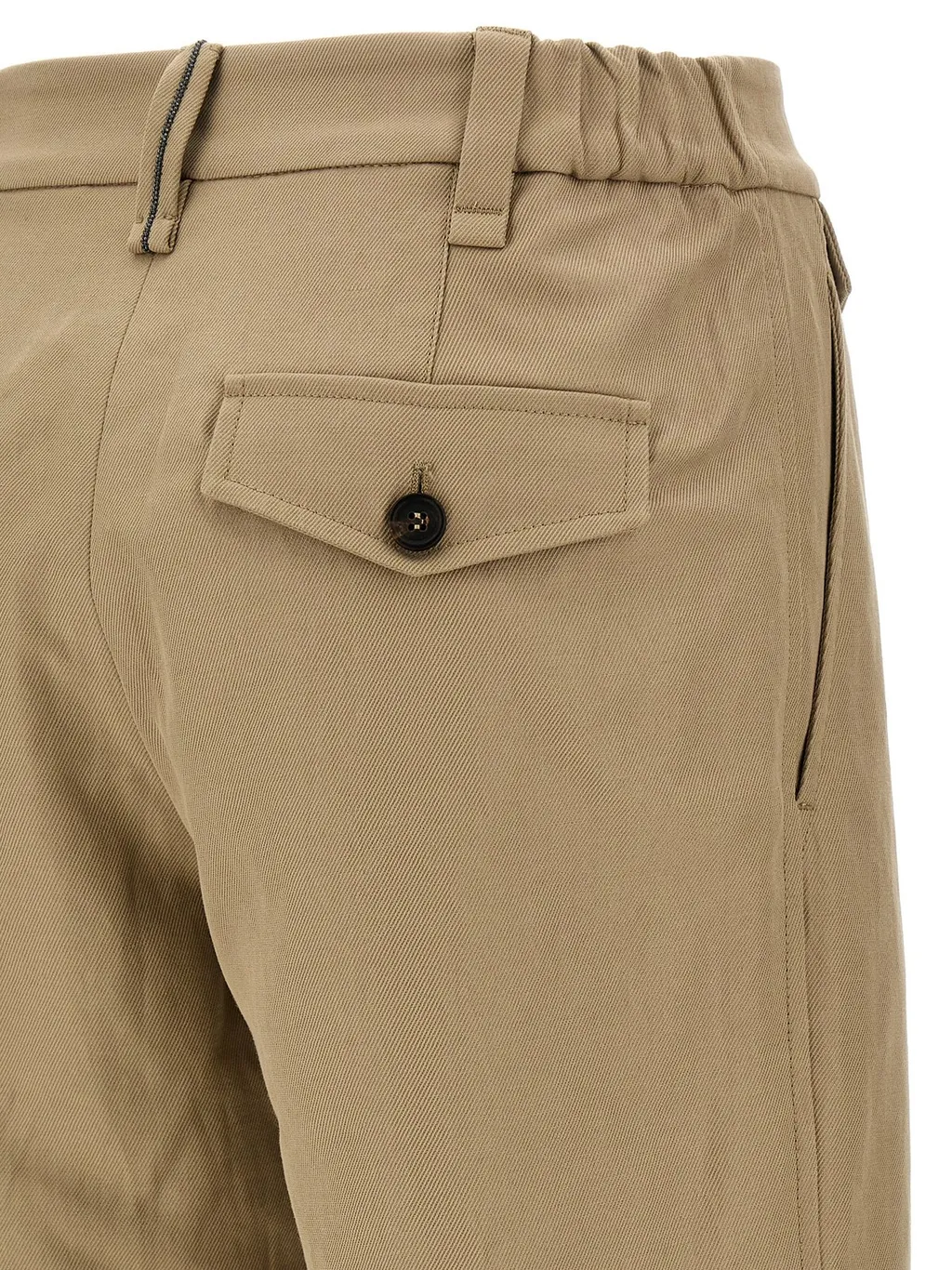 Embellished Cropped Chino Trousers