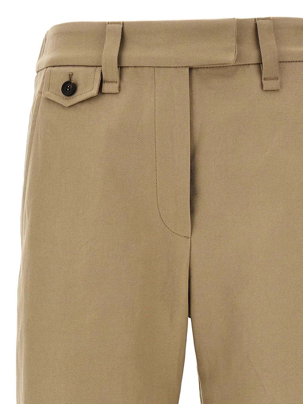 Embellished Cropped Chino Trousers