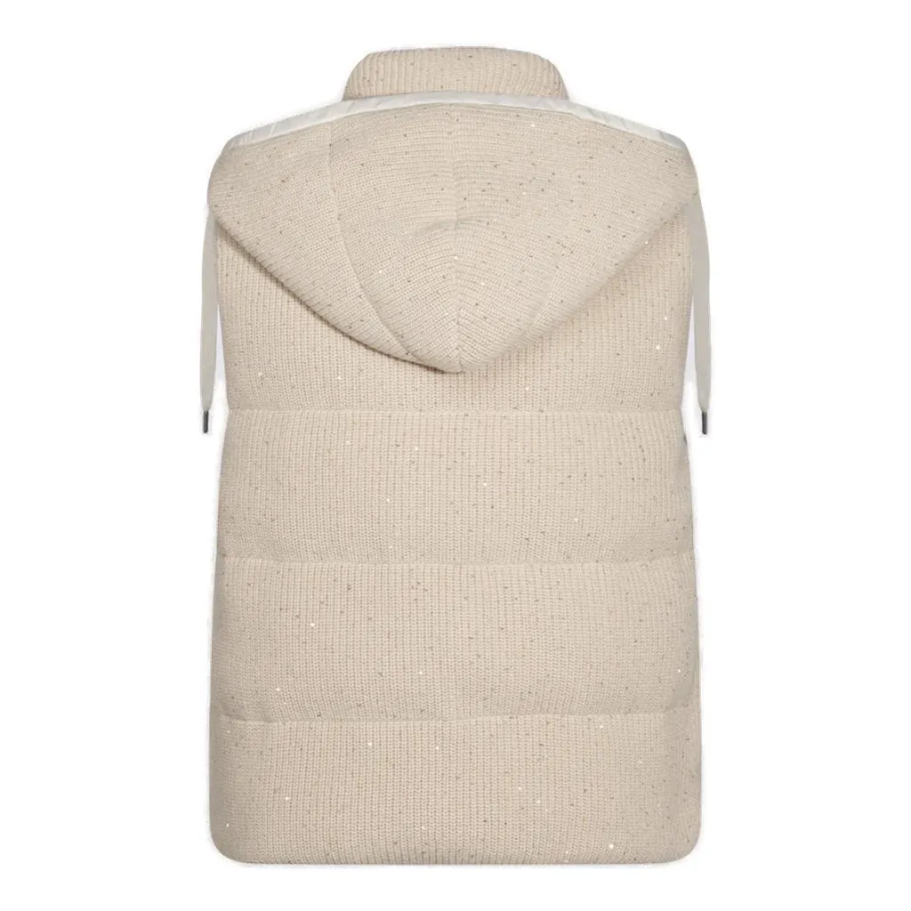 Drawstring Knitted Gilet