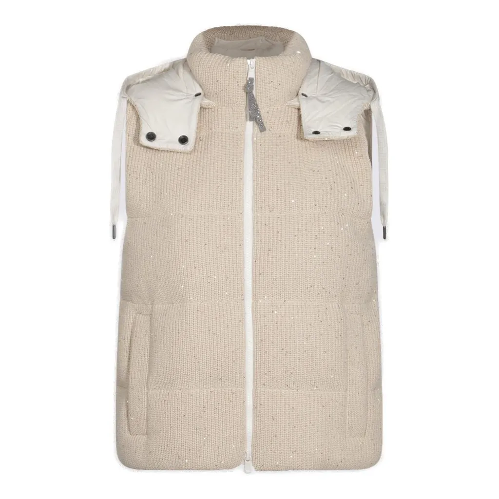 Drawstring Knitted Gilet
