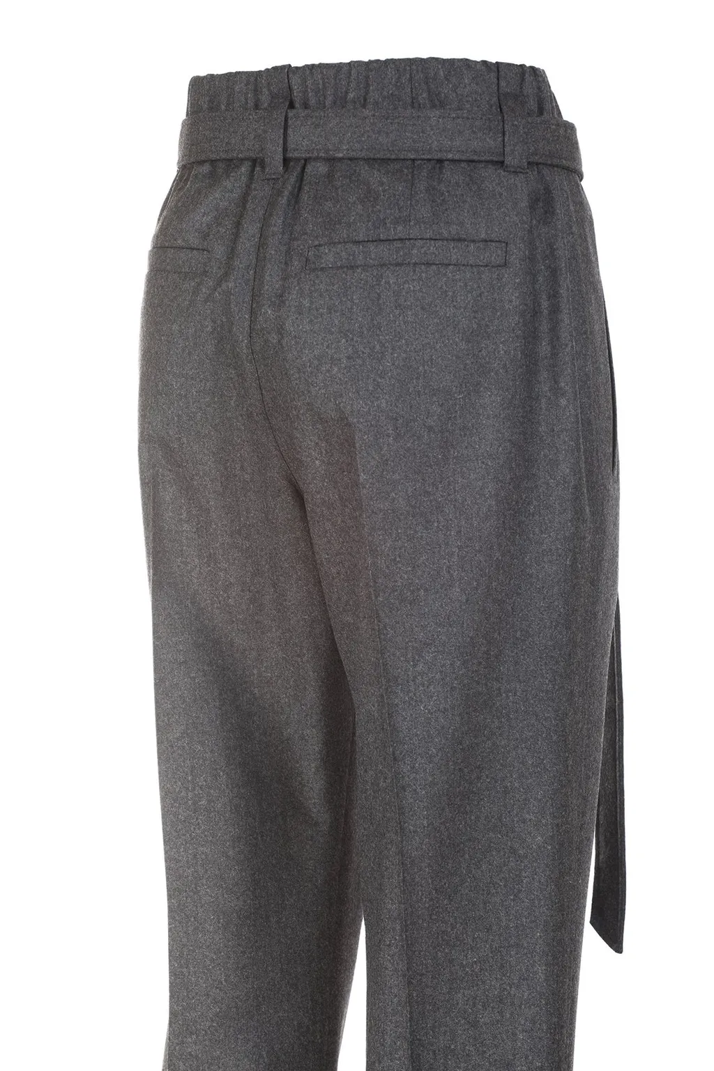 Pleat Detailed Belted Trousers
