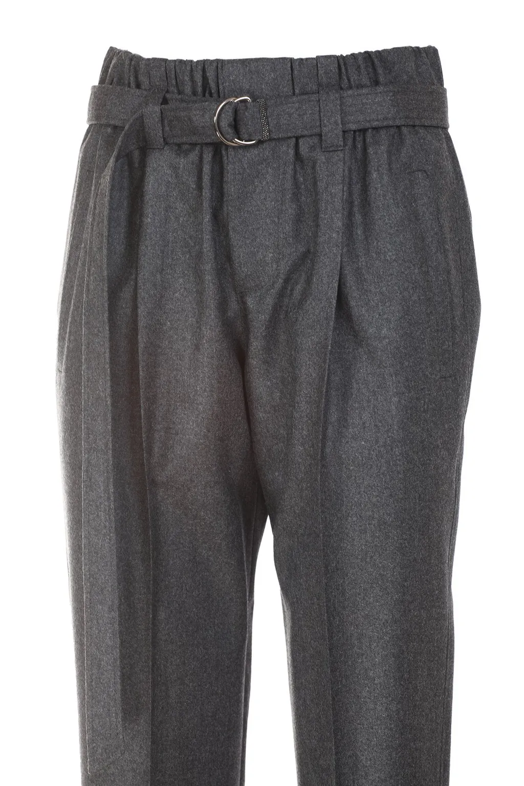 Pleat Detailed Belted Trousers