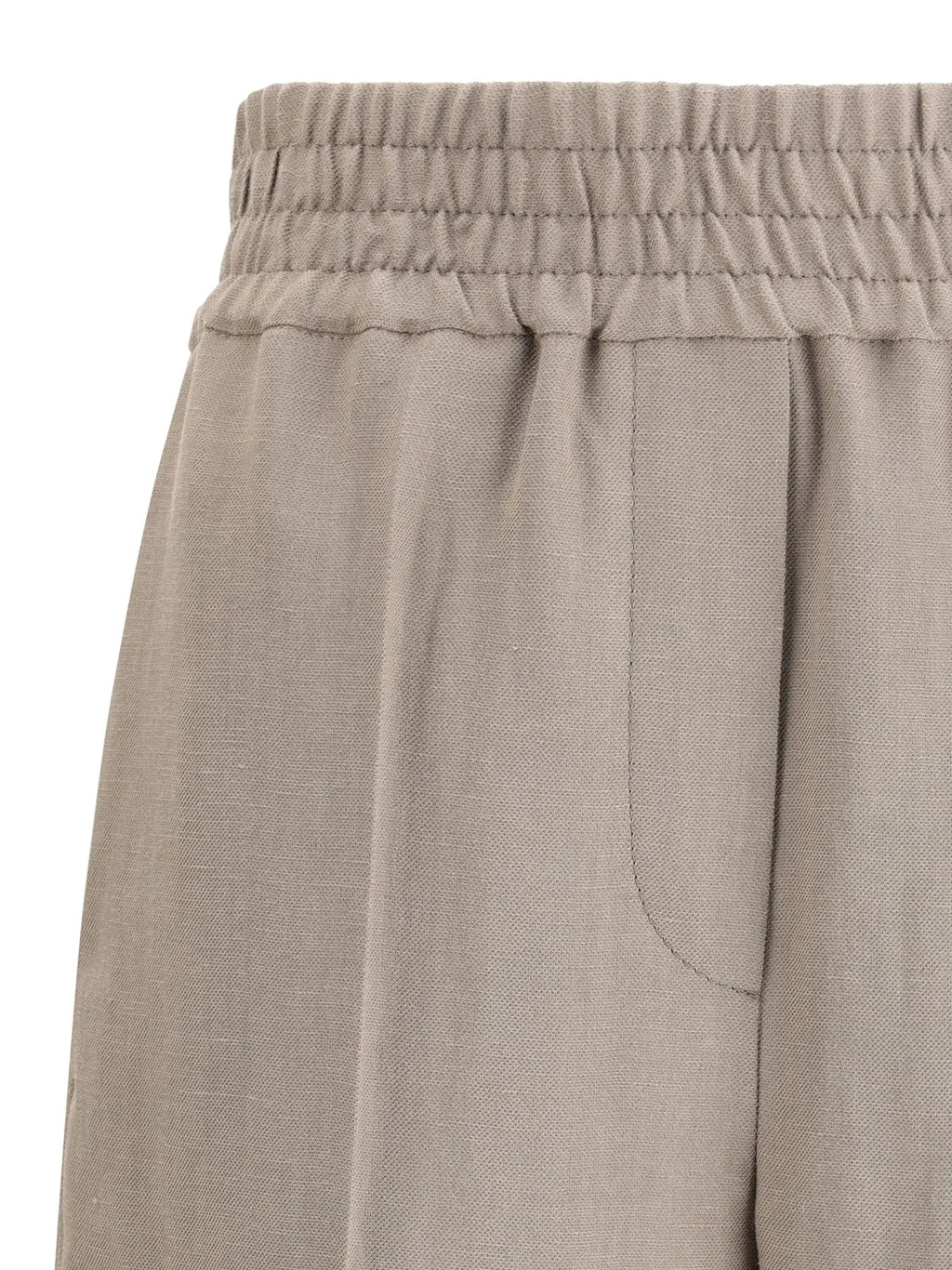 Fluid Twill Baggy Pull-On Trousers
