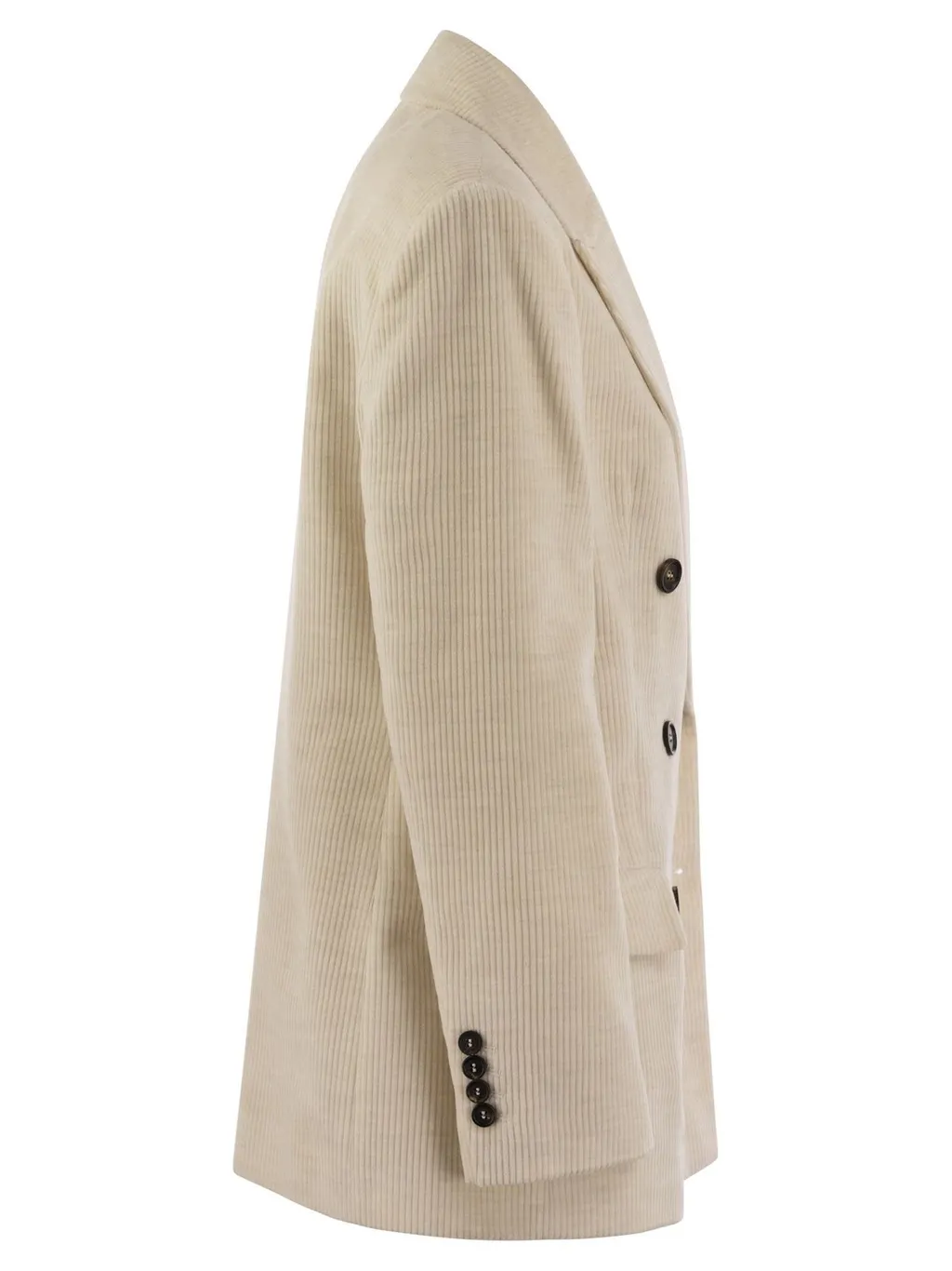 Double-Breasted Corduroy Blazer