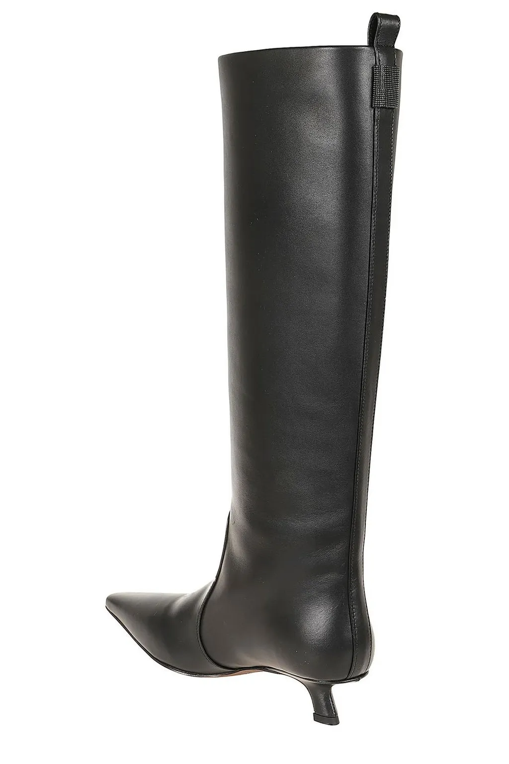 Pointed-Toe Knee-High Boots