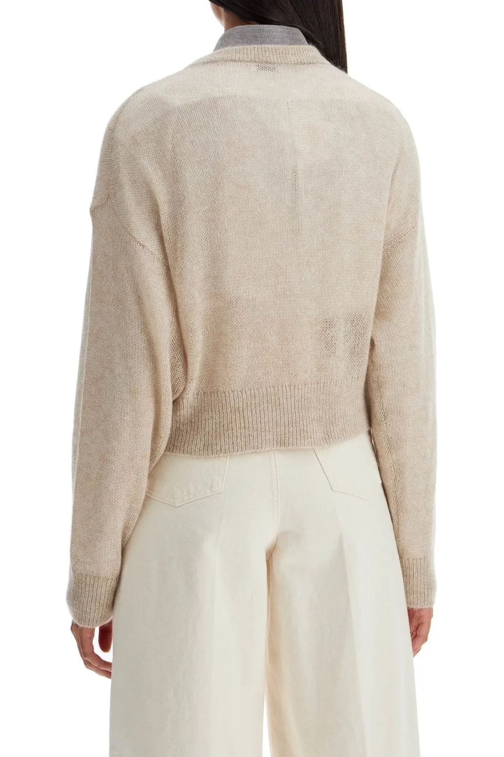 Long Sleeved Crewneck Knitted Jumper