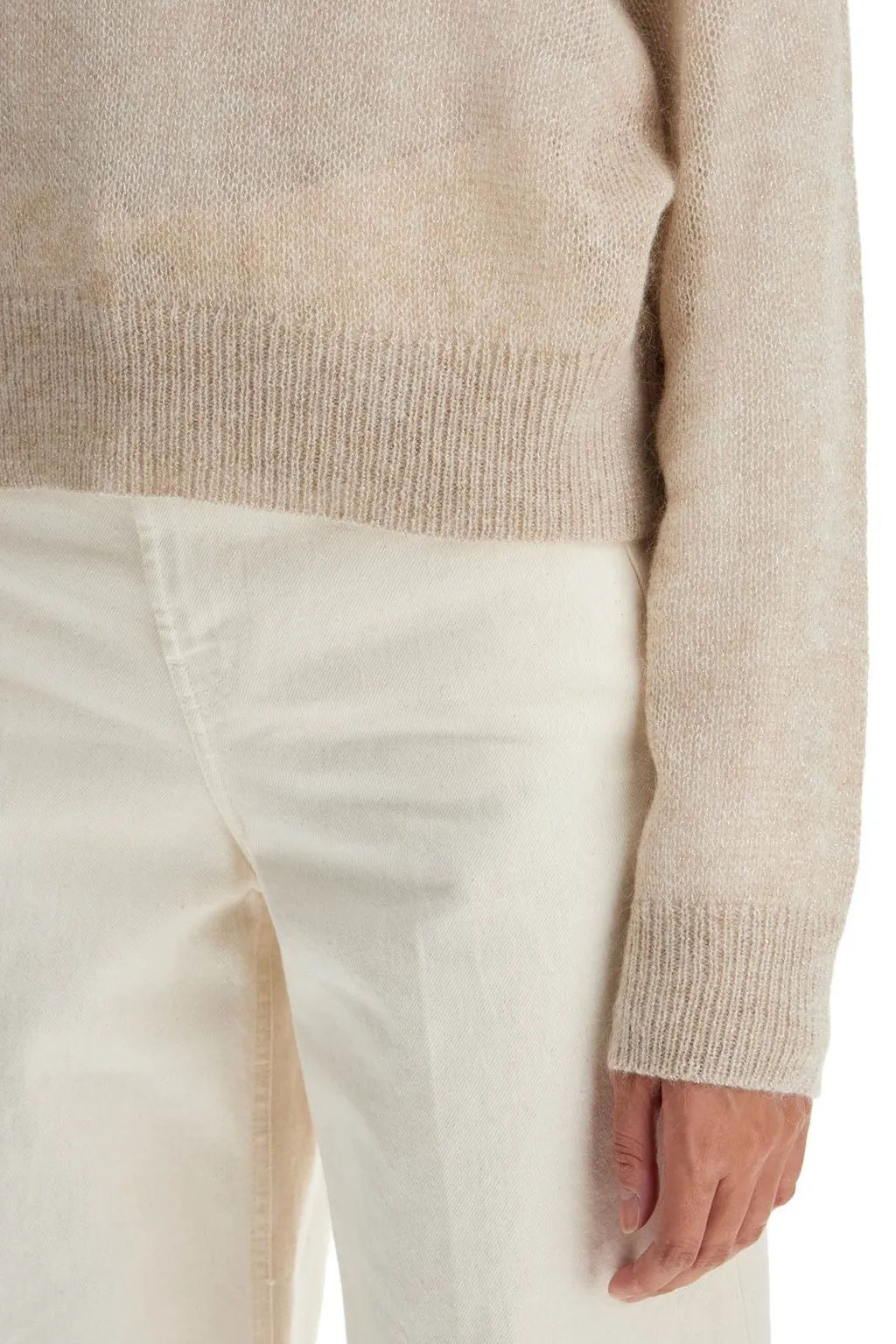 Long Sleeved Crewneck Knitted Jumper