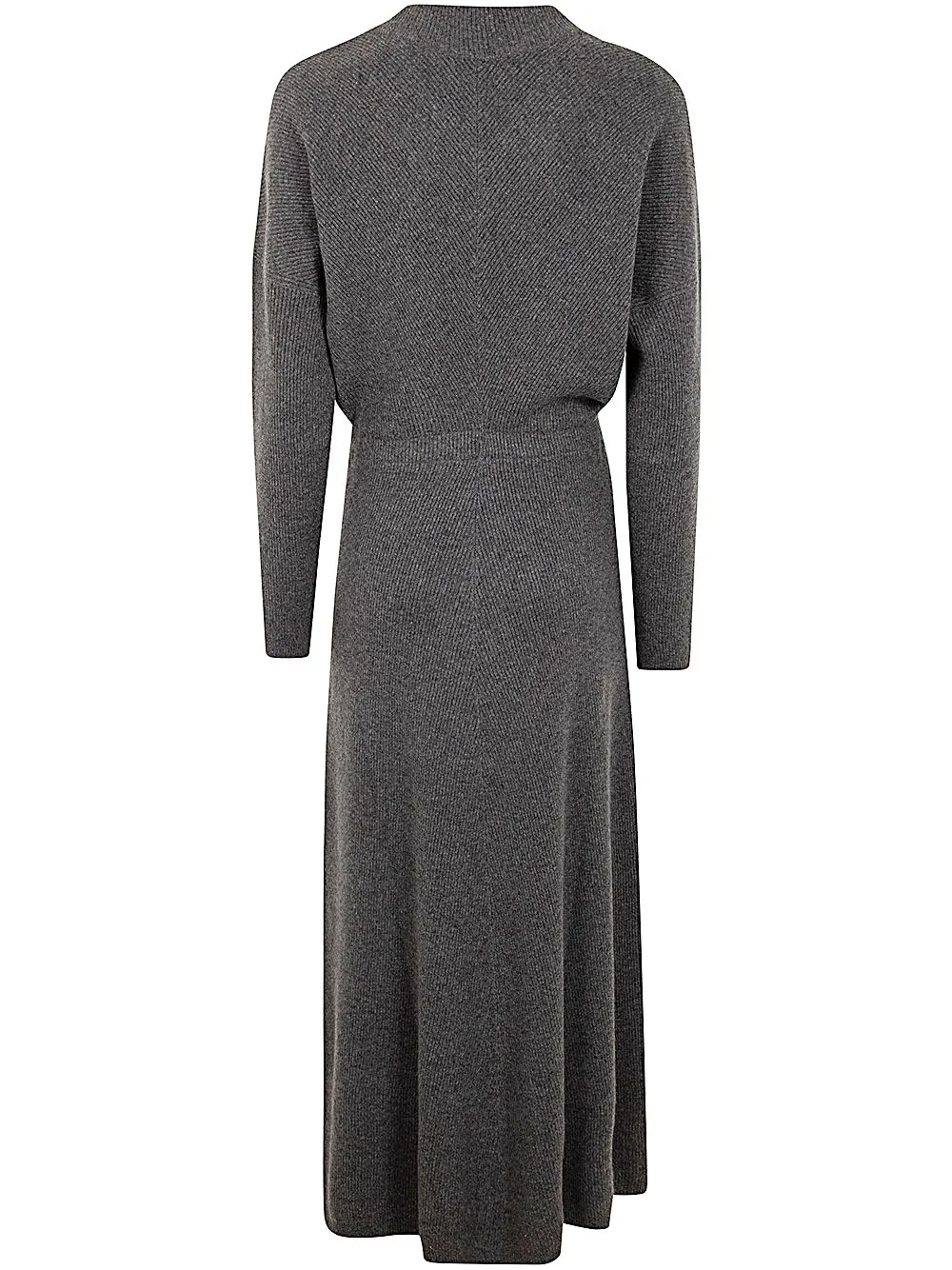 V-Neck Knitted Midi Dress