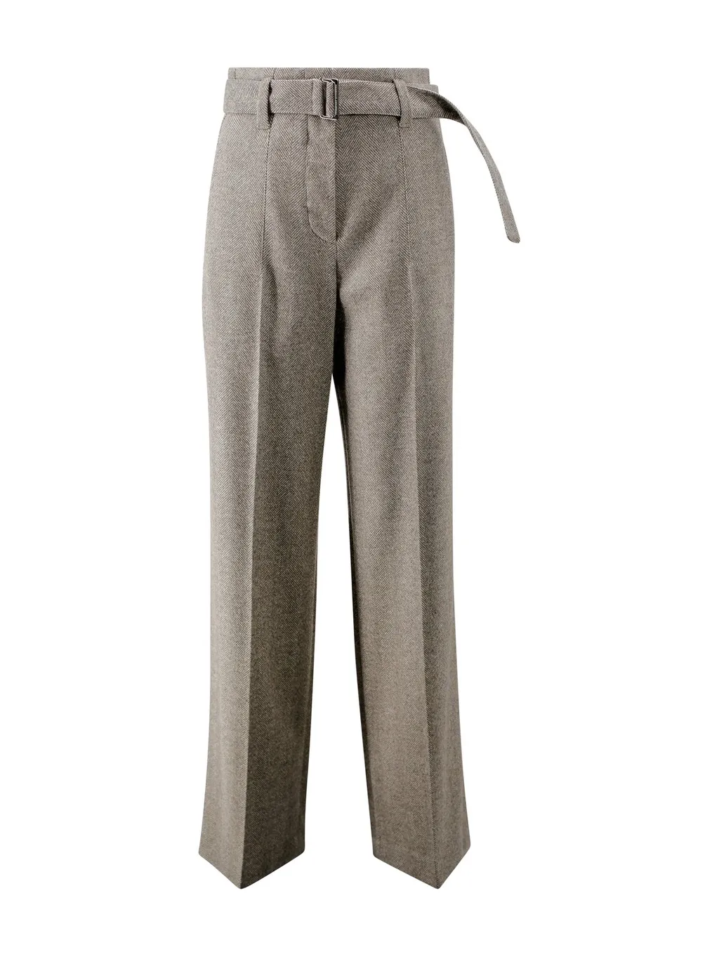 Chevron Loose Fit Belted Trousers