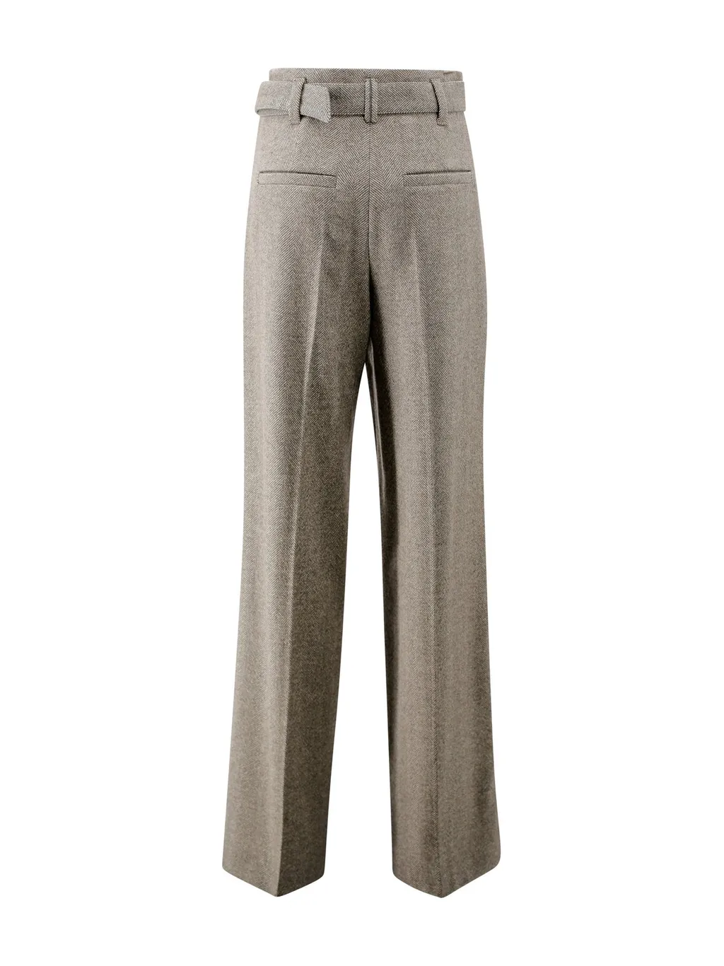 Chevron Loose Fit Belted Trousers