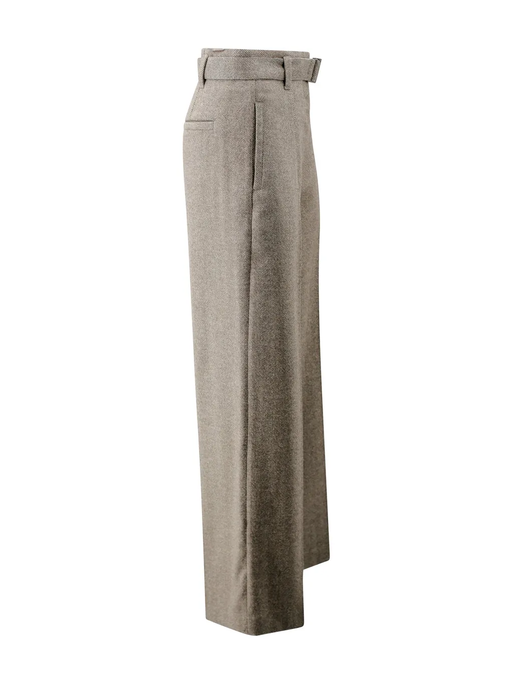 Chevron Loose Fit Belted Trousers