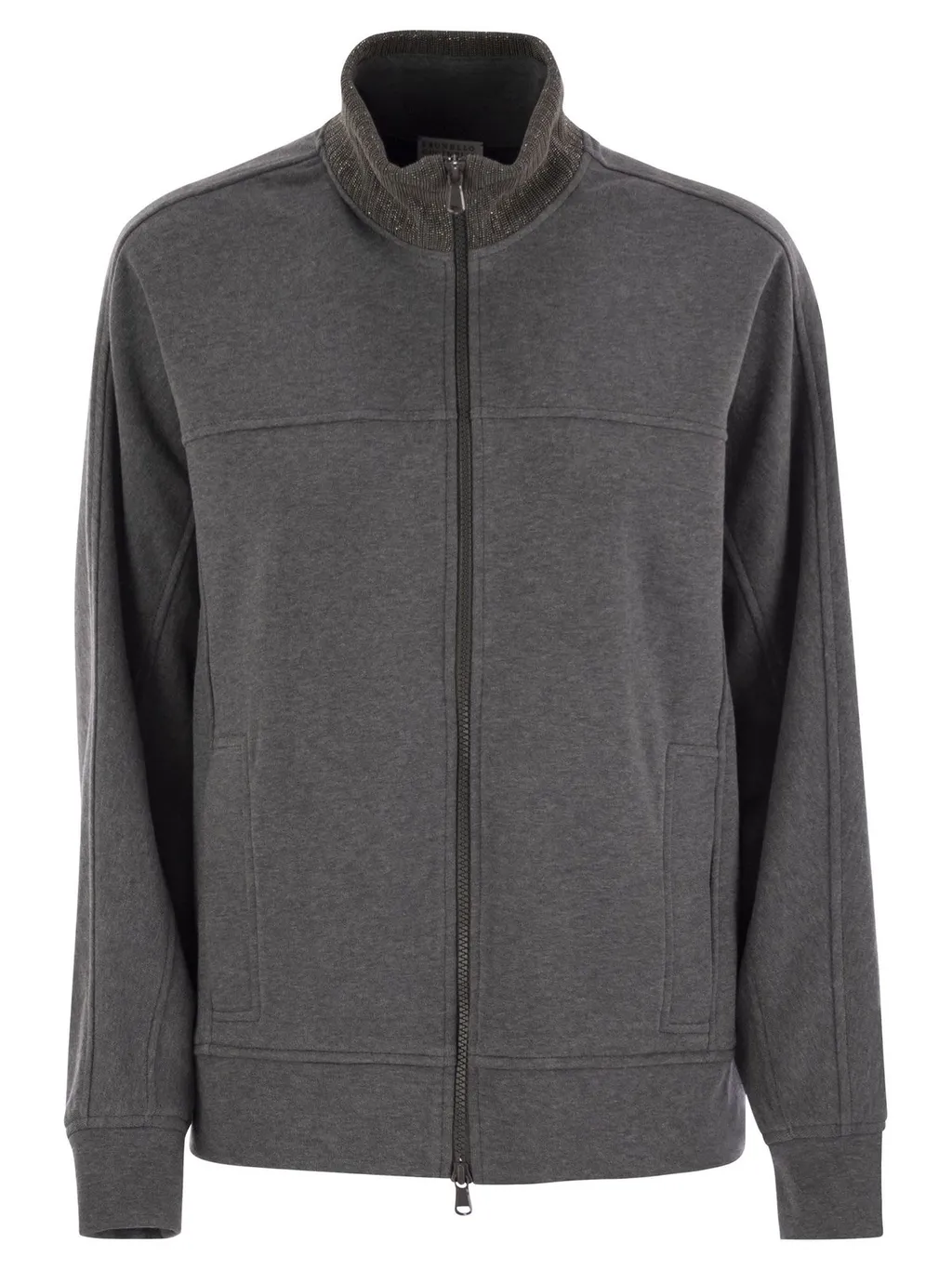High-Neck Zipped Sweatshirt