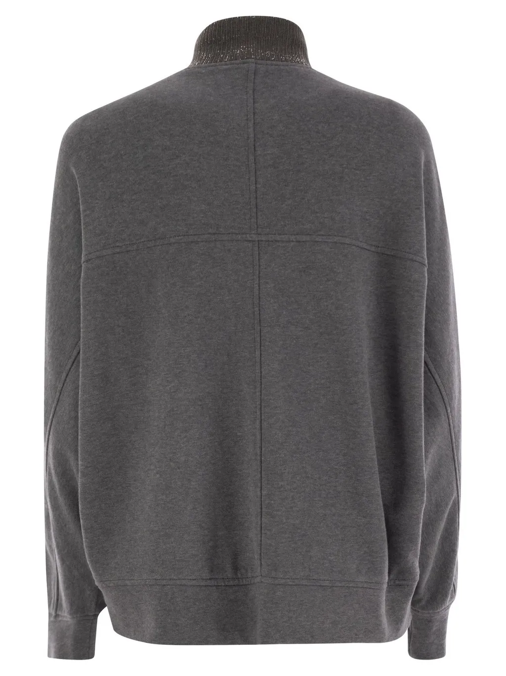 High-Neck Zipped Sweatshirt