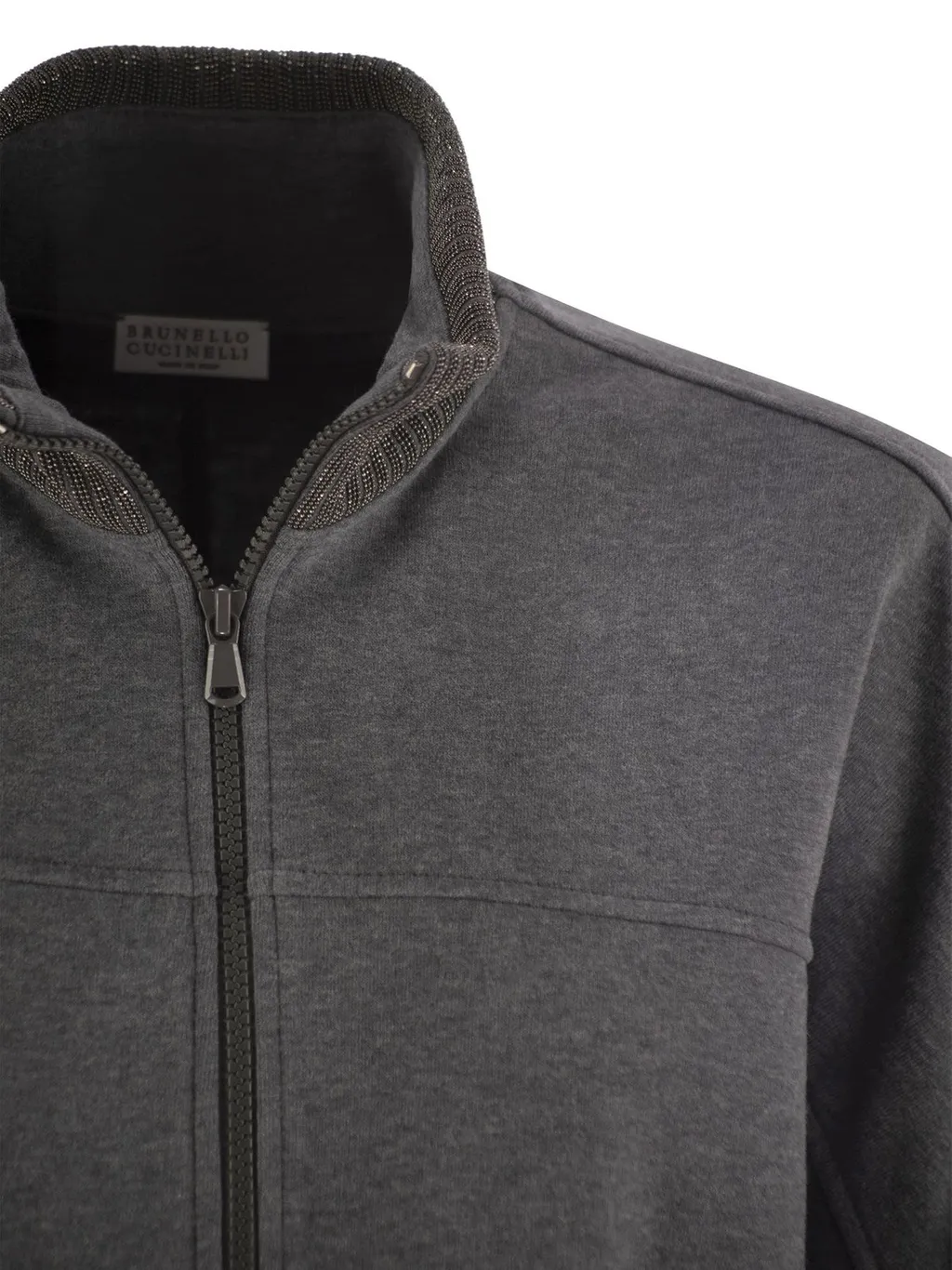 High-Neck Zipped Sweatshirt